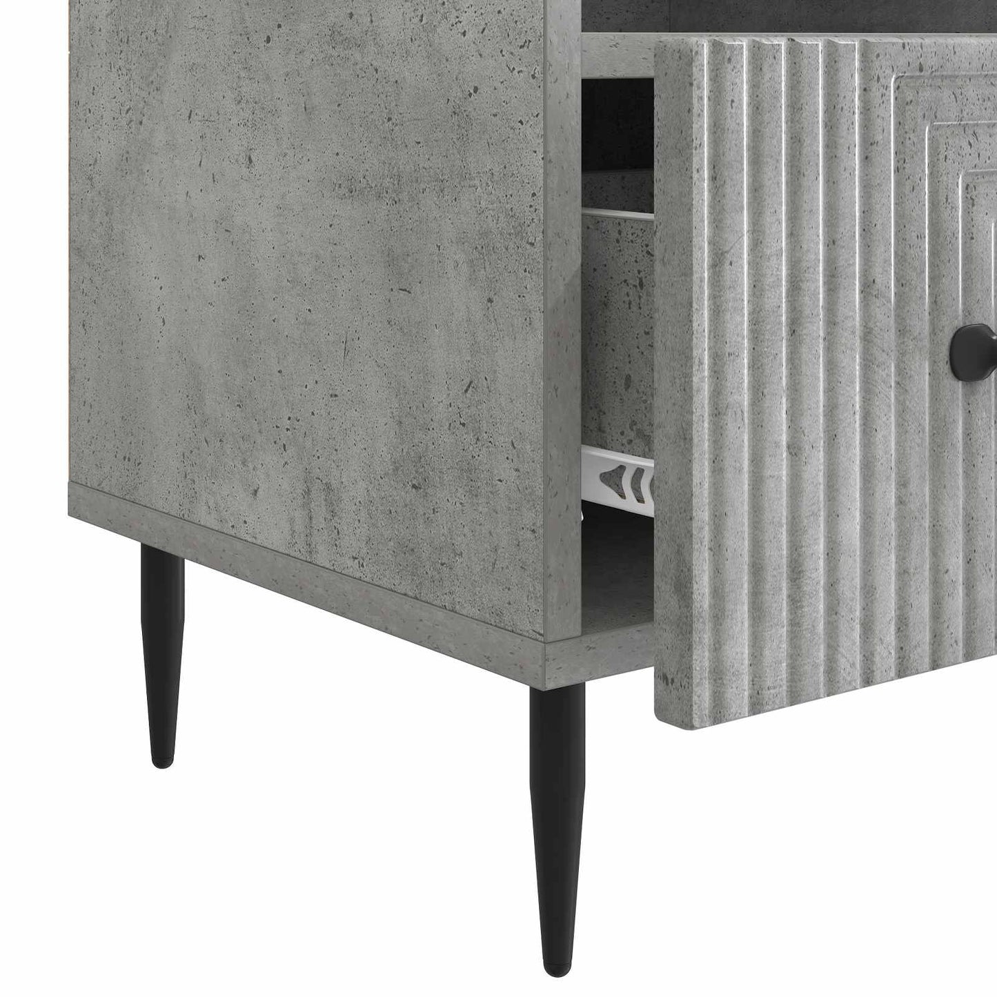 TV-kast met lade Betongrijs 102 x 34,5 x 50 cm Bewerkt hout is nu te koop bij PeponiXL, paradijselijk wonen!