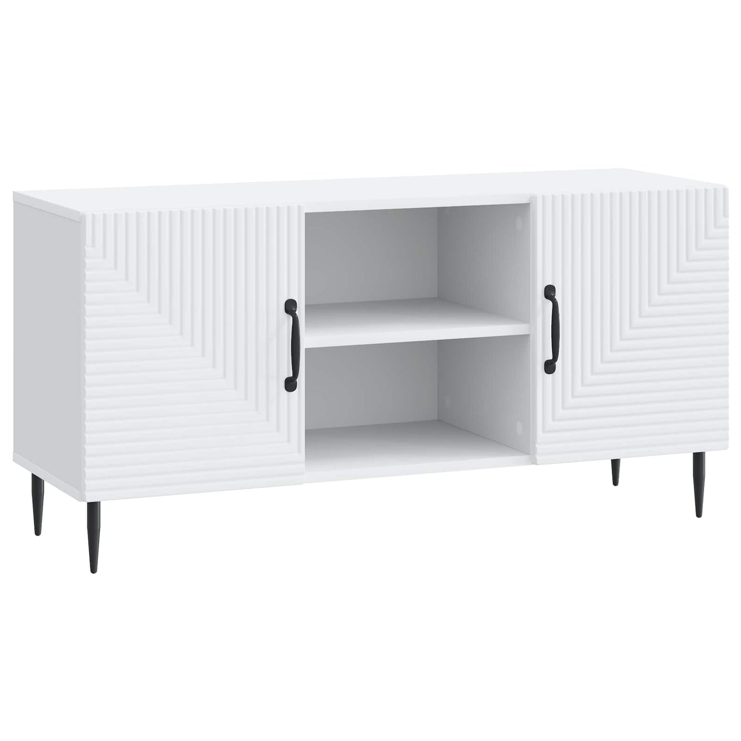 TV-kast Wit 102 x 34,5 x 50 cm Bewerkt hout is nu te koop bij PeponiXL, paradijselijk wonen!