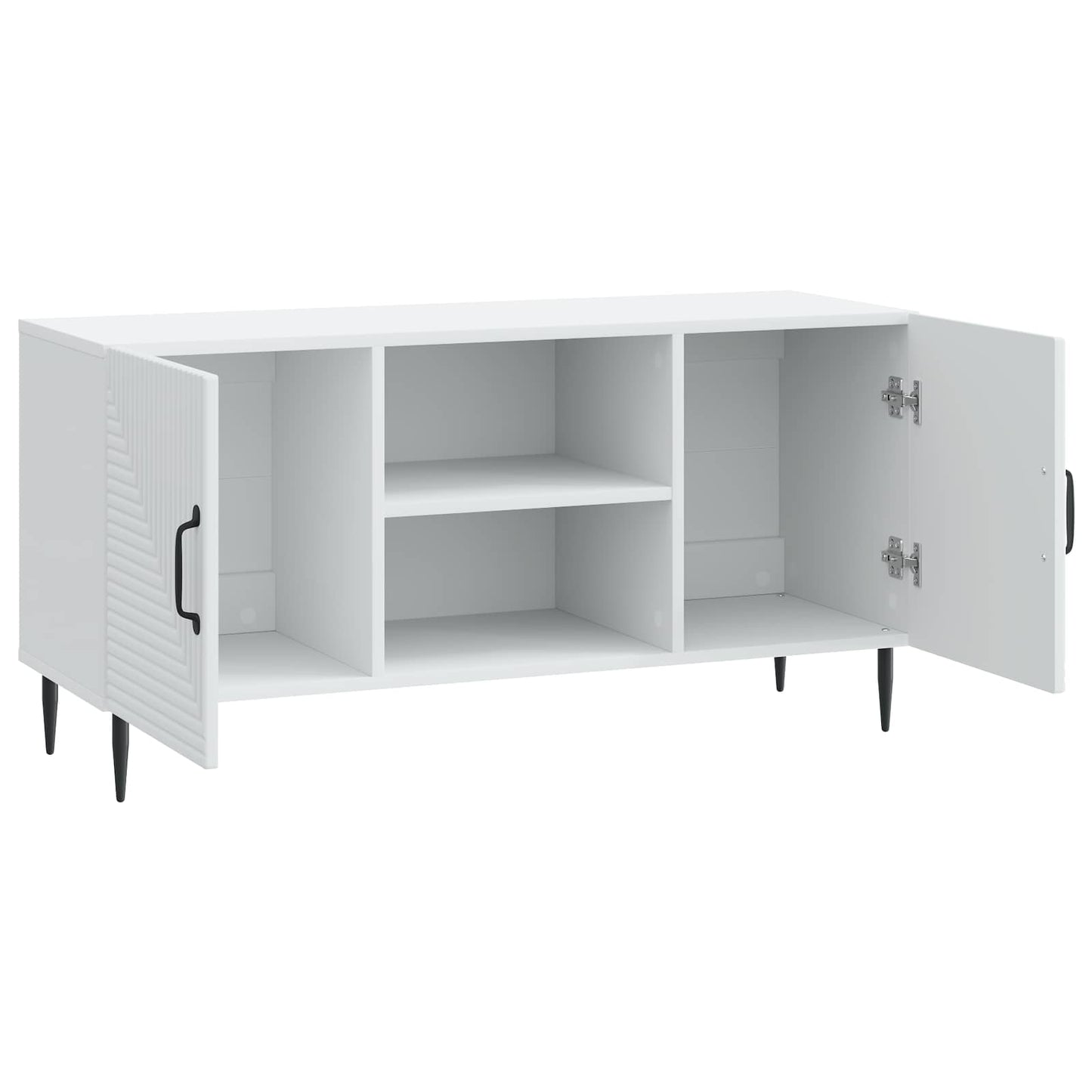 TV-kast Wit 102 x 34,5 x 50 cm Bewerkt hout is nu te koop bij PeponiXL, paradijselijk wonen!