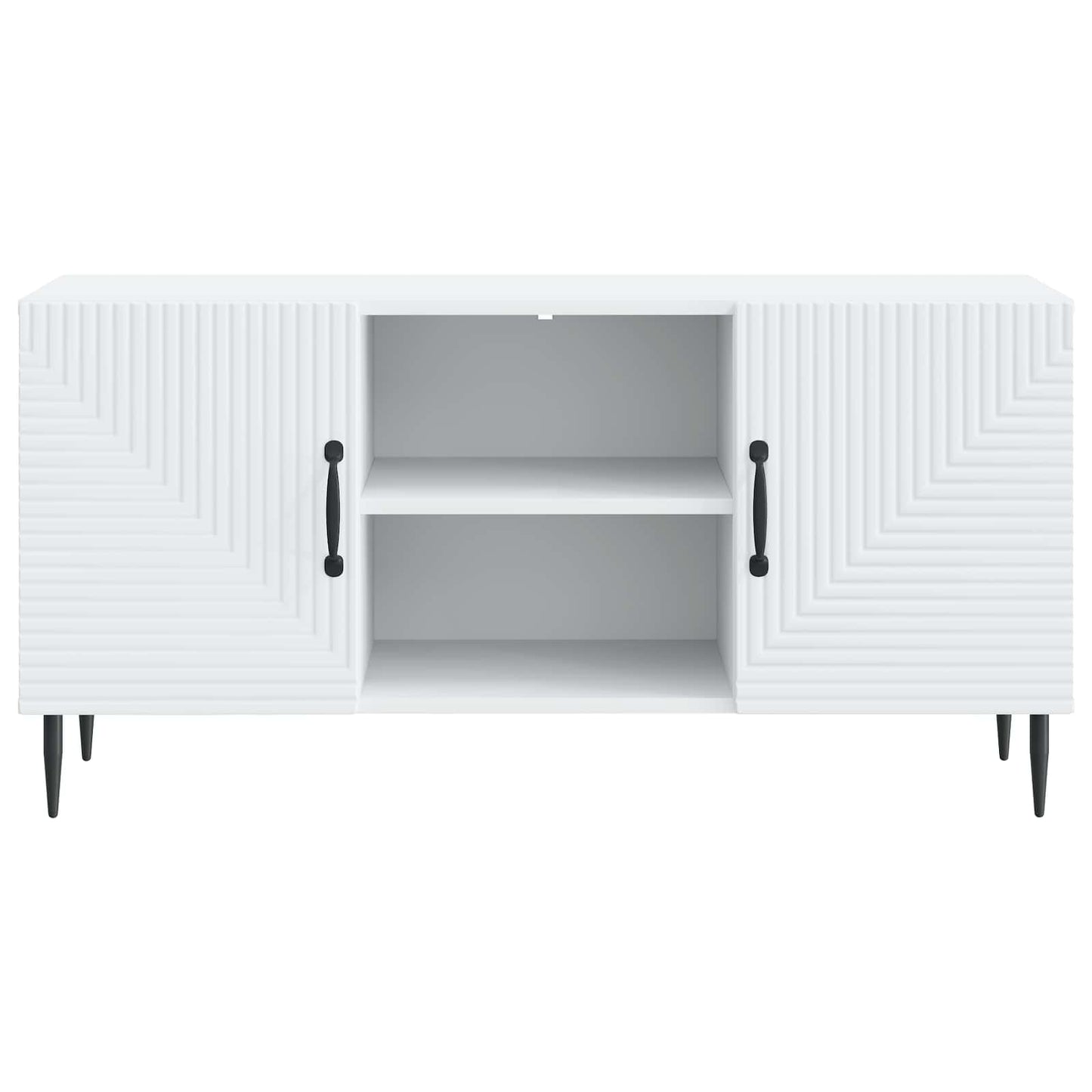 TV-kast Wit 102 x 34,5 x 50 cm Bewerkt hout is nu te koop bij PeponiXL, paradijselijk wonen!