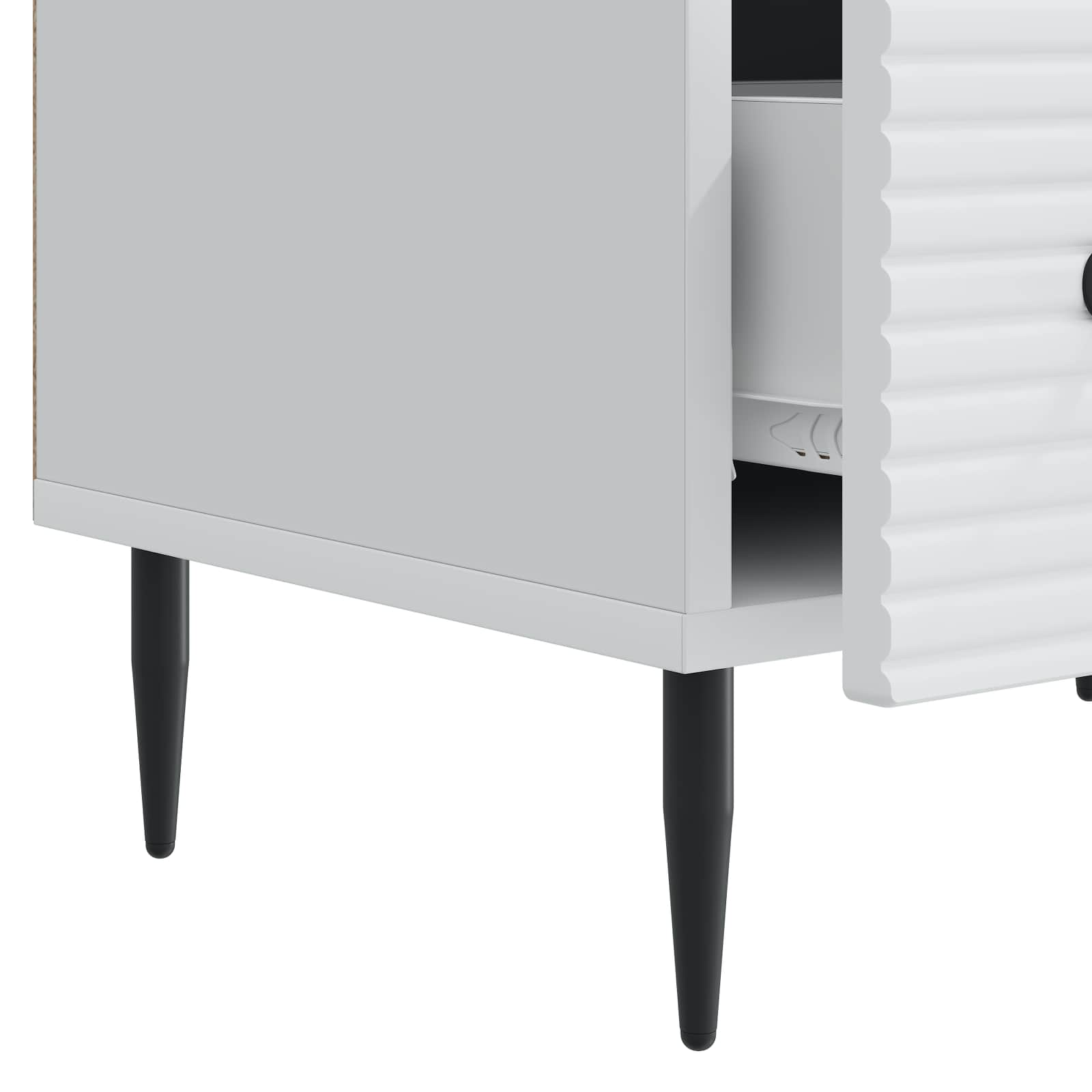 TV-kast met lade Wit 147 x 34,5 x 30 cm Bewerkt hout is nu te koop bij PeponiXL, paradijselijk wonen!