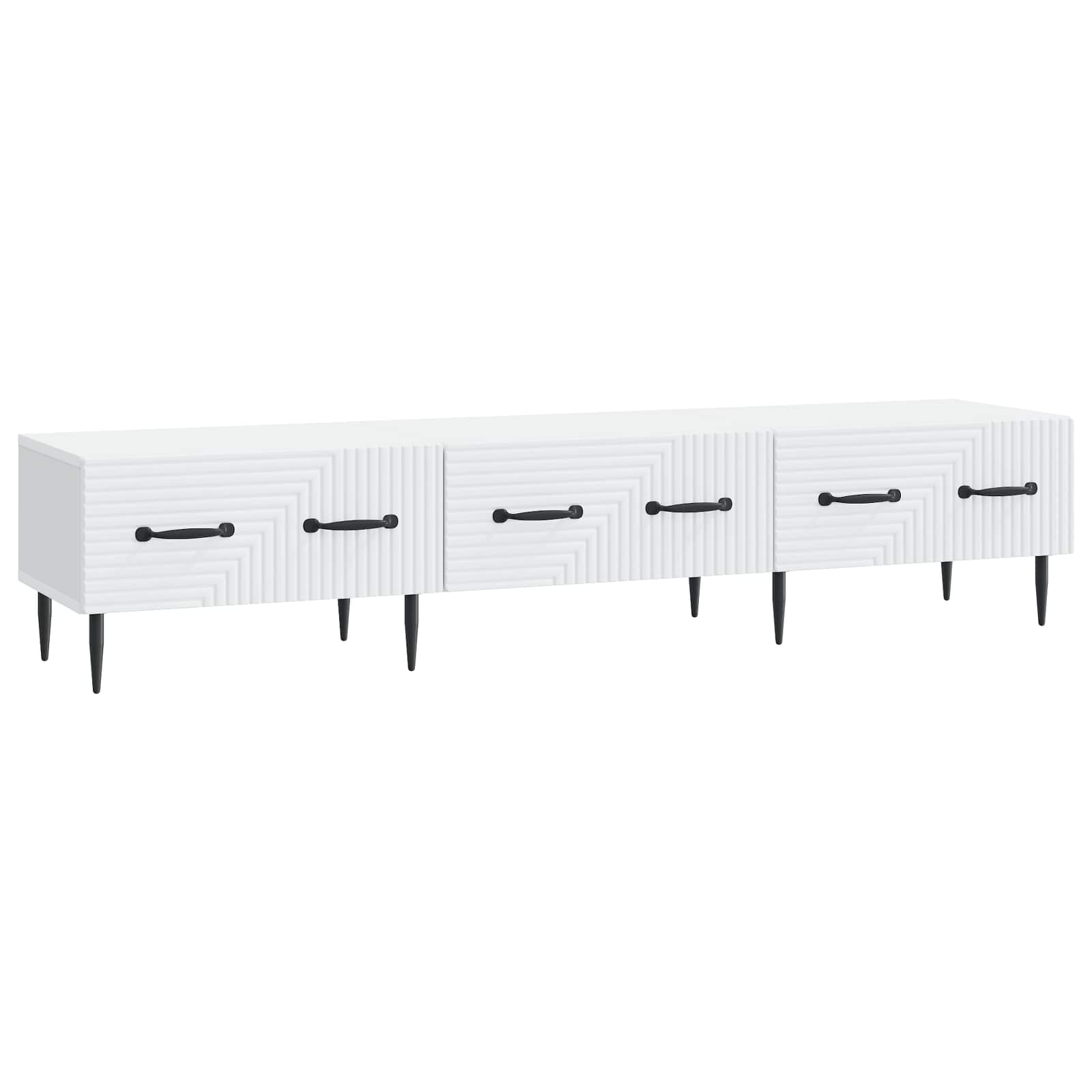 TV-kast met lade Wit 147 x 34,5 x 30 cm Bewerkt hout is nu te koop bij PeponiXL, paradijselijk wonen!