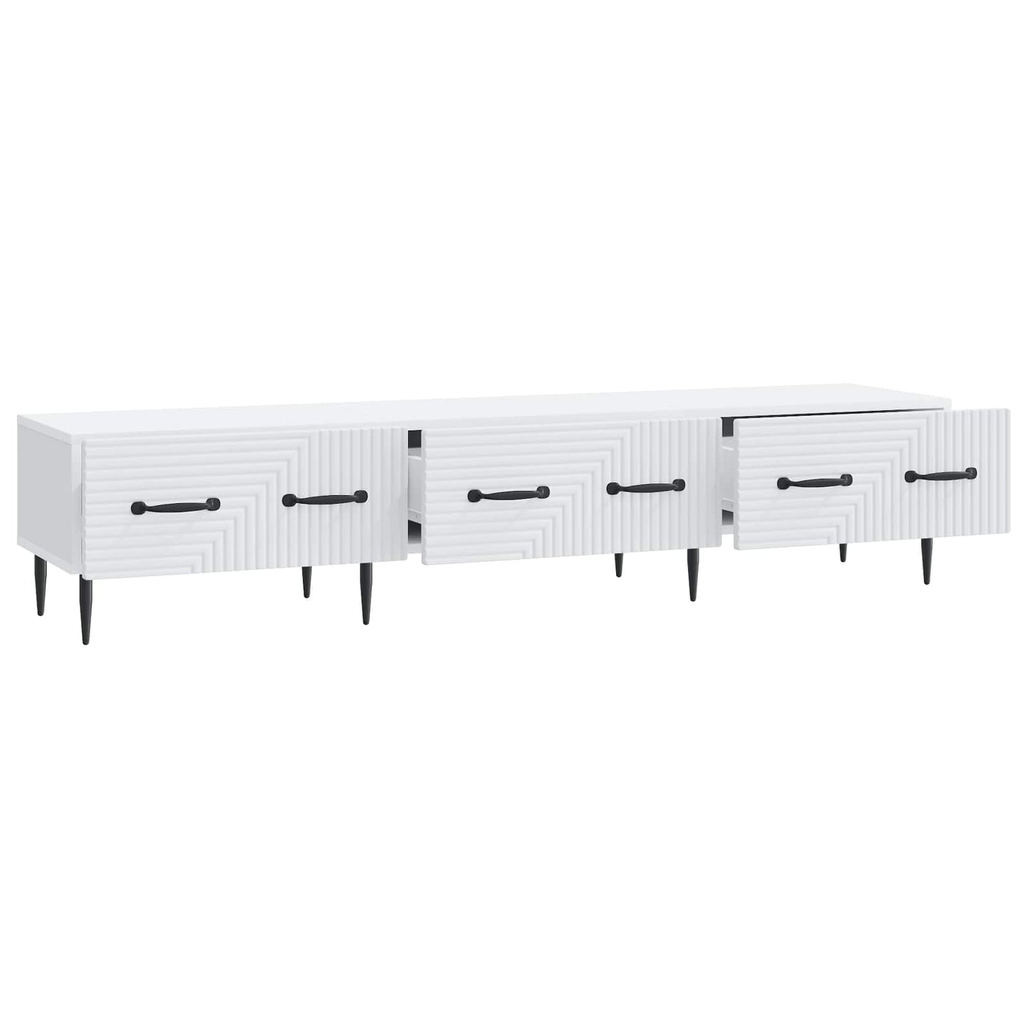 TV-kast met lade Wit 147 x 34,5 x 30 cm Bewerkt hout is nu te koop bij PeponiXL, paradijselijk wonen!