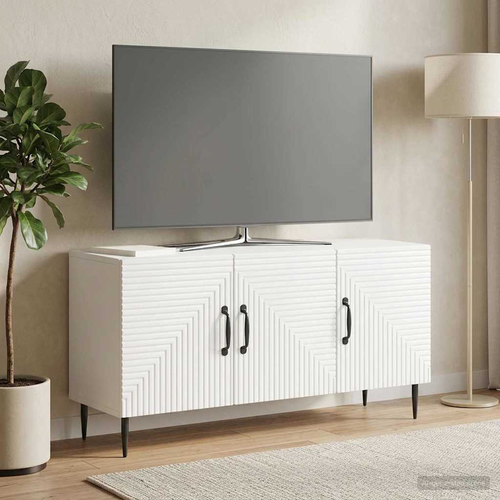 TV-kast Wit 99 x 34,5 x 50 cm Bewerkt hout is nu te koop bij PeponiXL, paradijselijk wonen!