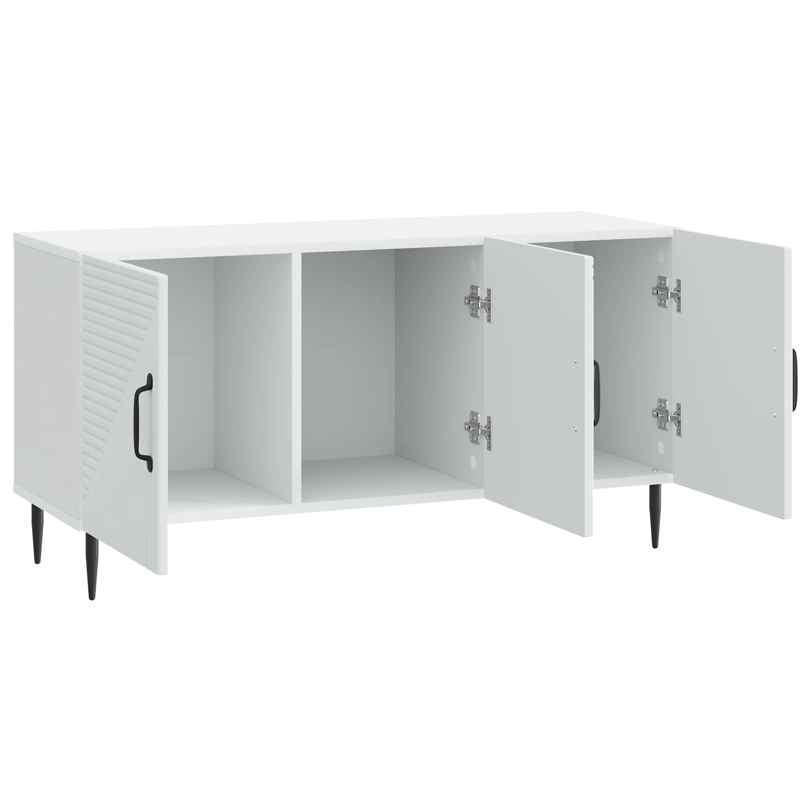 TV-kast Wit 99 x 34,5 x 50 cm Bewerkt hout is nu te koop bij PeponiXL, paradijselijk wonen!