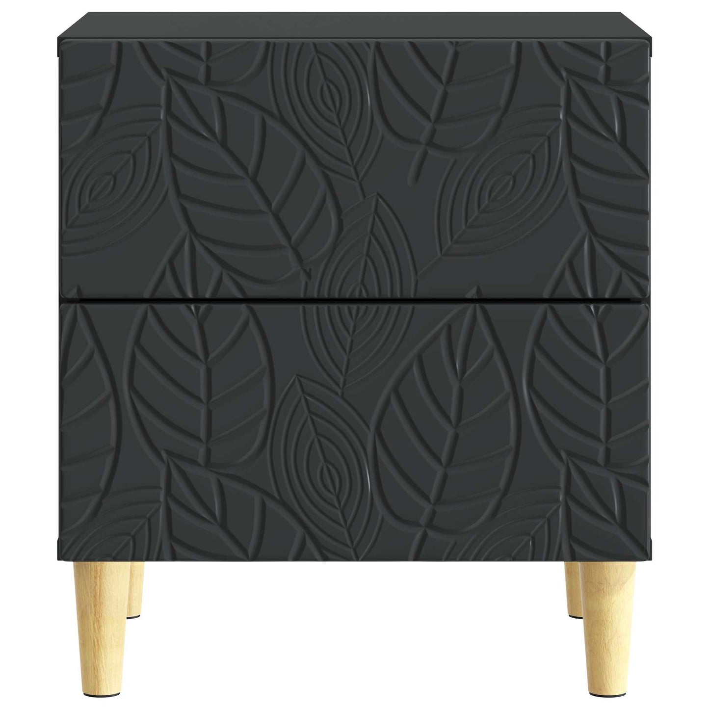 Nachtkastje Zwart 43 x 34,5 x 48 cm Bewerkt hout is nu te koop bij PeponiXL, paradijselijk wonen!