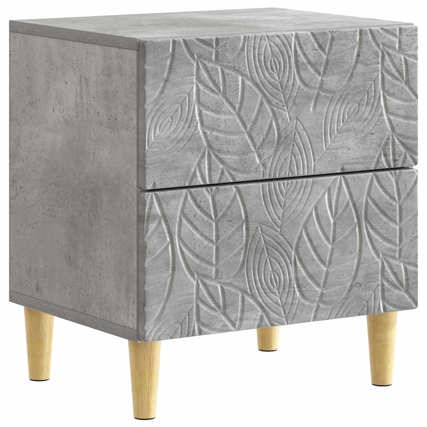 Nachtkastje 2 pcs Betongrijs 43 x 34,5 x 48 cm Bewerkt hout is nu te koop bij PeponiXL, paradijselijk wonen!