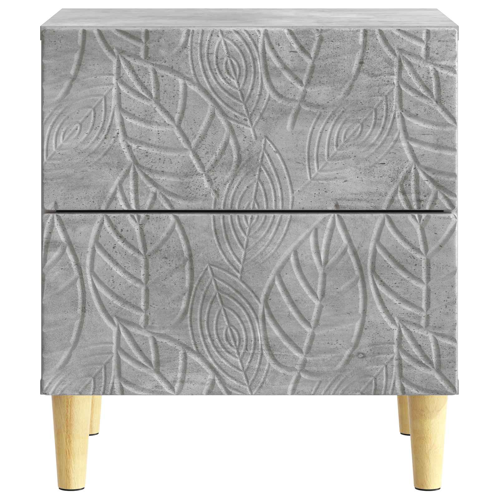 Nachtkastje 2 pcs Betongrijs 43 x 34,5 x 48 cm Bewerkt hout is nu te koop bij PeponiXL, paradijselijk wonen!