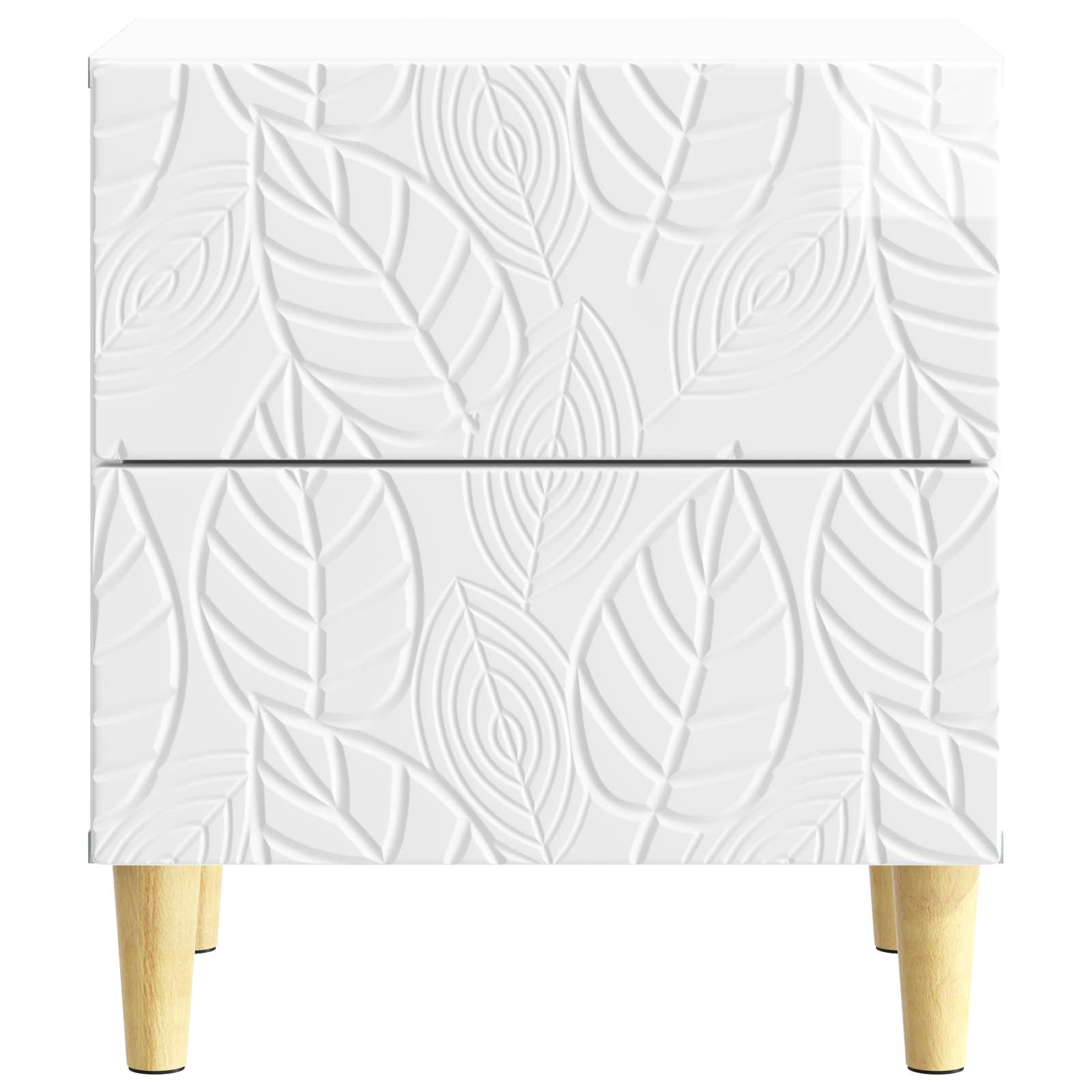 Nachtkastje 2 pcs Hoogglans Wit 43 x 34,5 x 48 cm Bewerkt hout is nu te koop bij PeponiXL, paradijselijk wonen!