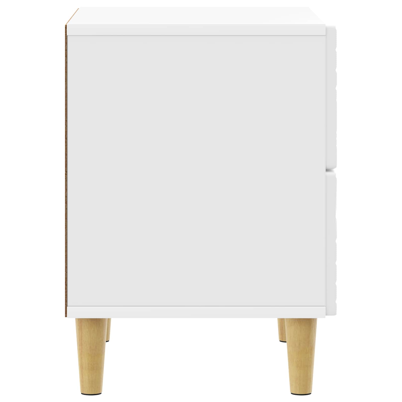 Nachtkastje 2 pcs Hoogglans Wit 43 x 34,5 x 48 cm Bewerkt hout is nu te koop bij PeponiXL, paradijselijk wonen!