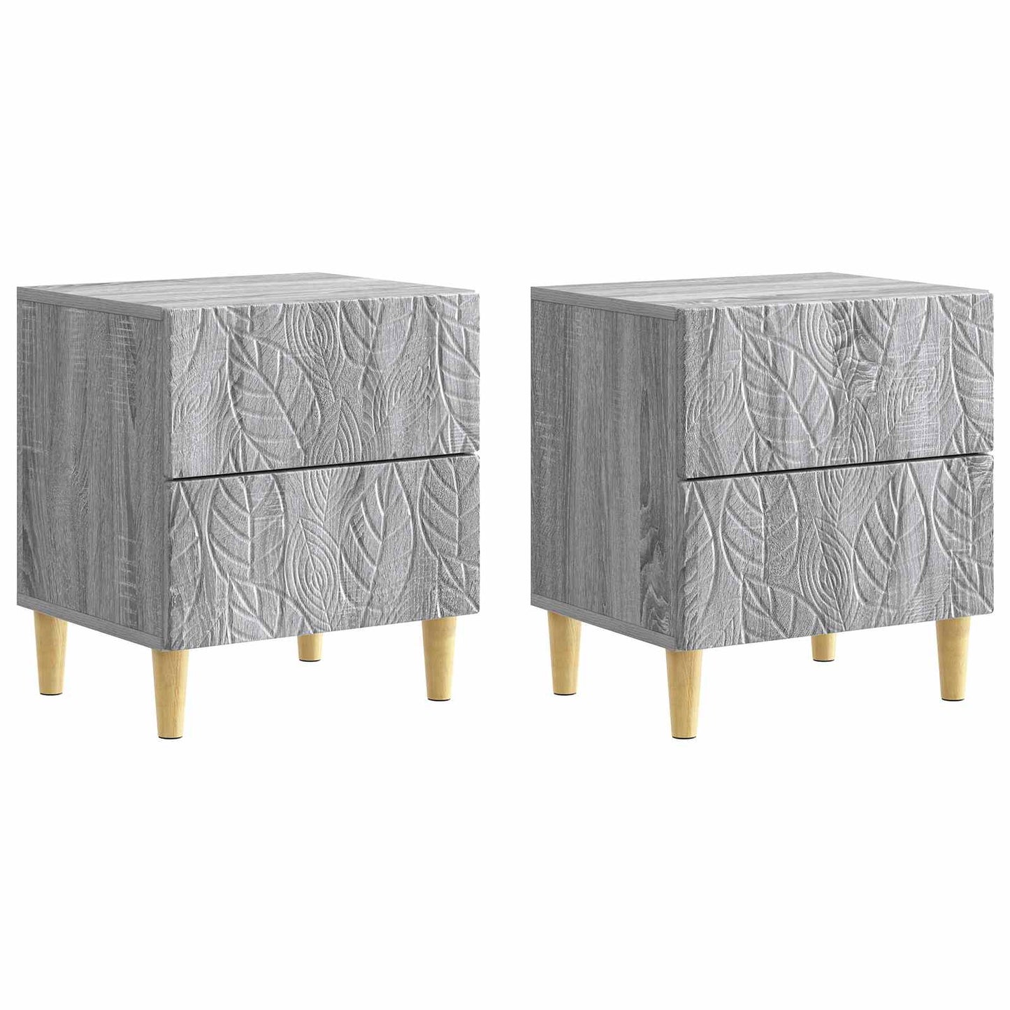 Nachtkastje 2 pcs Grijs Sonoma 43 x 34,5 x 48 cm Bewerkt hout is nu te koop bij PeponiXL, paradijselijk wonen!