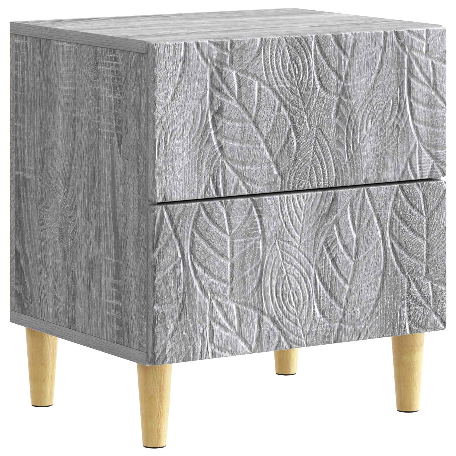 Nachtkastje 2 pcs Grijs Sonoma 43 x 34,5 x 48 cm Bewerkt hout is nu te koop bij PeponiXL, paradijselijk wonen!