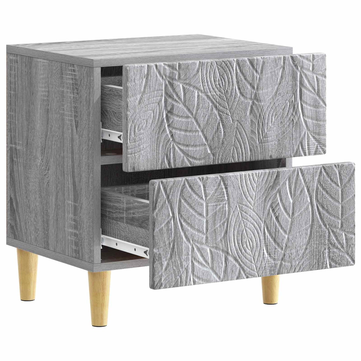 Nachtkastje 2 pcs Grijs Sonoma 43 x 34,5 x 48 cm Bewerkt hout is nu te koop bij PeponiXL, paradijselijk wonen!