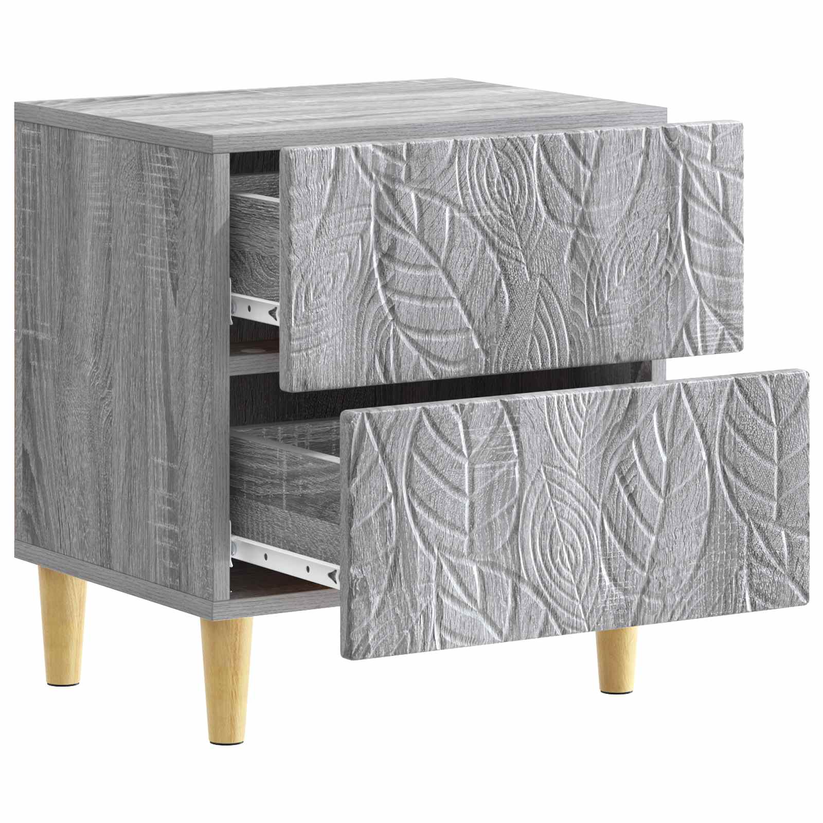 Nachtkastje 2 pcs Grijs Sonoma 43 x 34,5 x 48 cm Bewerkt hout is nu te koop bij PeponiXL, paradijselijk wonen!