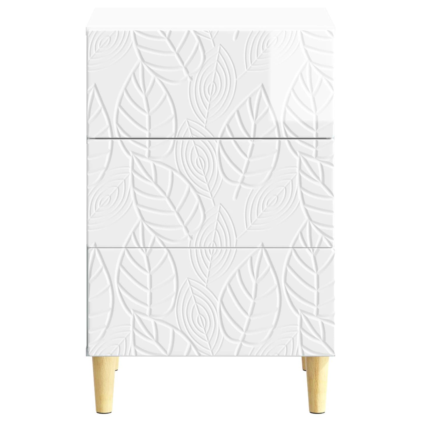 Nachtkastje Hoogglans Wit 43 x 39,5 x 66,5 cm Bewerkt hout is nu te koop bij PeponiXL, paradijselijk wonen!
