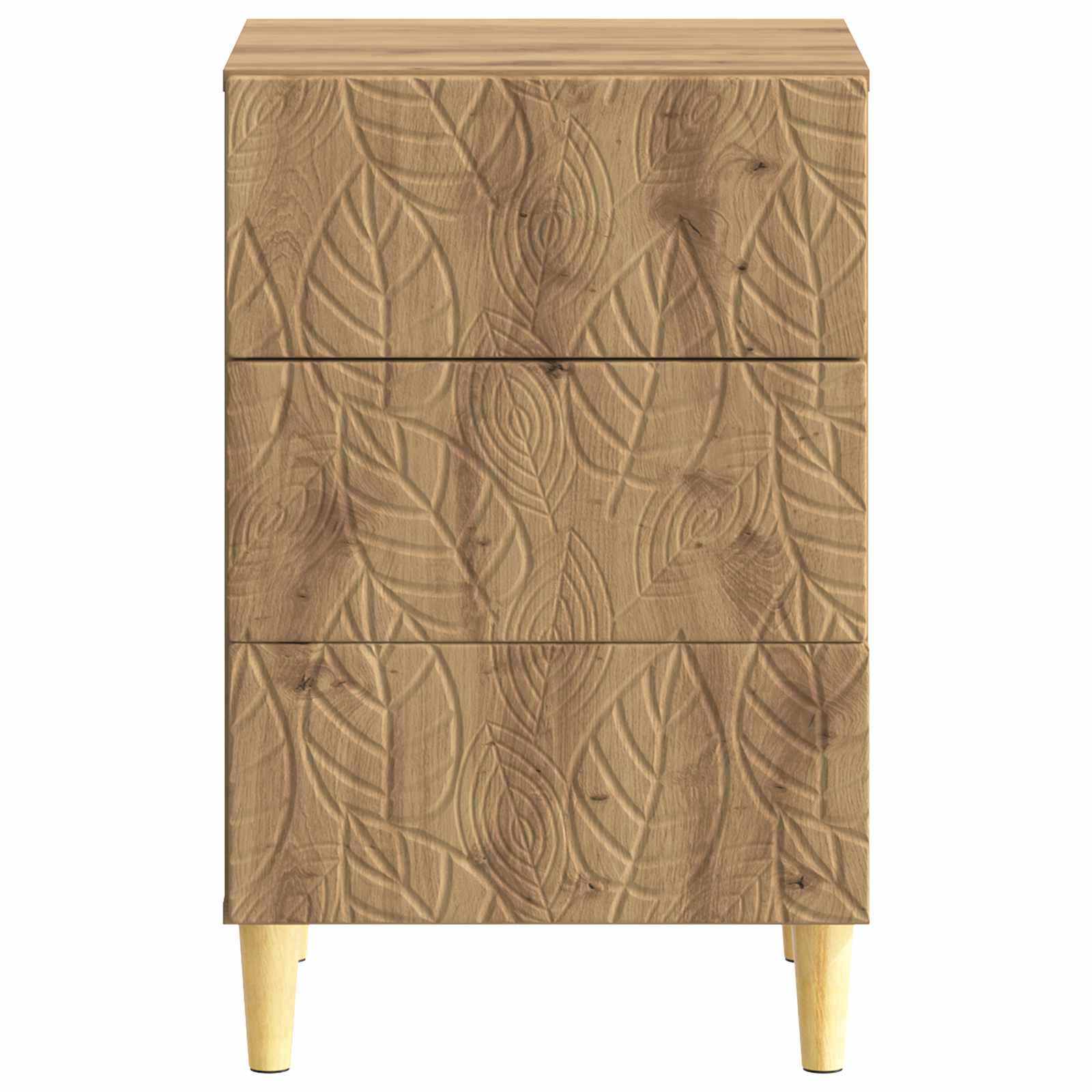 Nachtkastje Artisanaal eiken 43 x 39,5 x 66,5 cm Bewerkt hout is nu te koop bij PeponiXL, paradijselijk wonen!