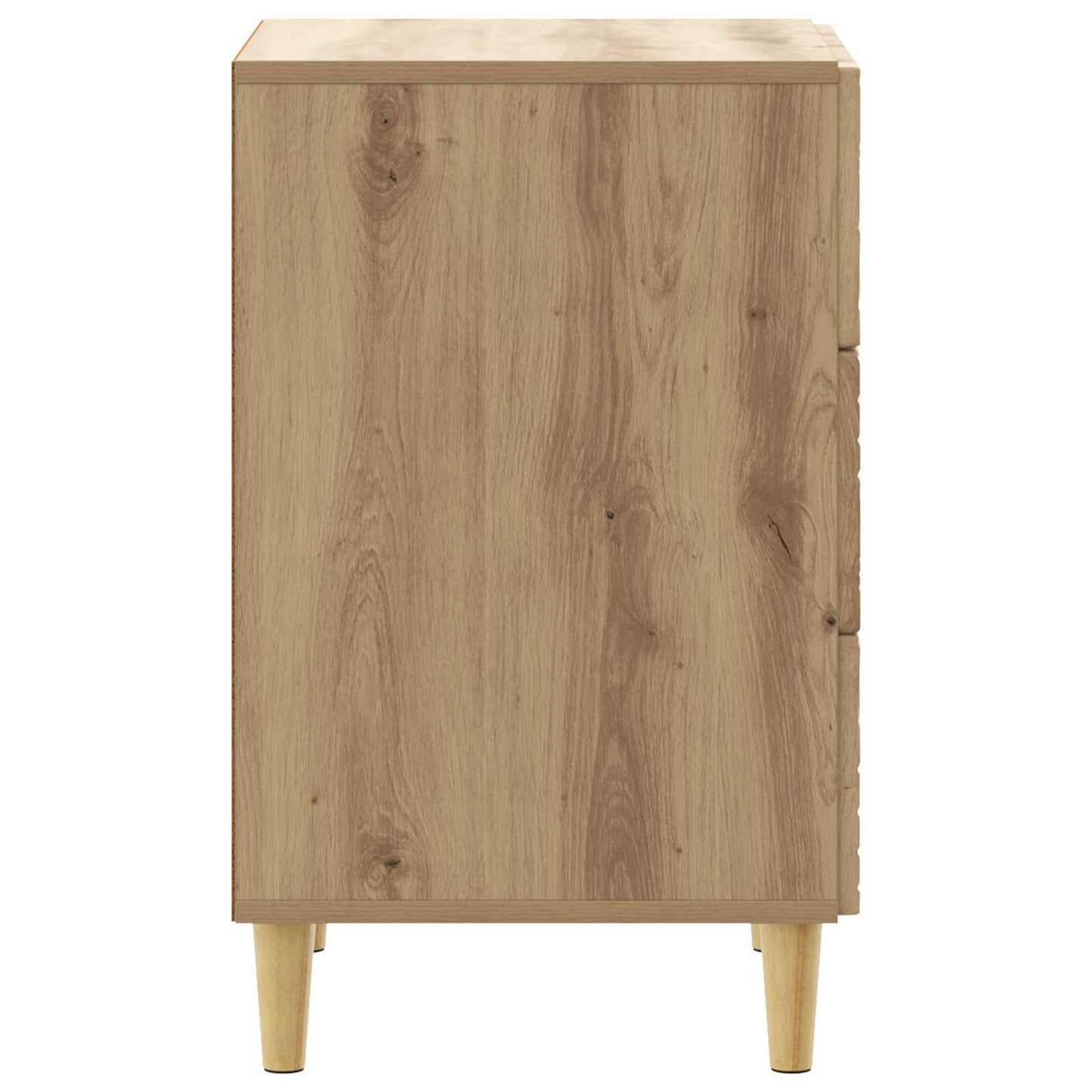 Nachtkastje Artisanaal eiken 43 x 39,5 x 66,5 cm Bewerkt hout is nu te koop bij PeponiXL, paradijselijk wonen!