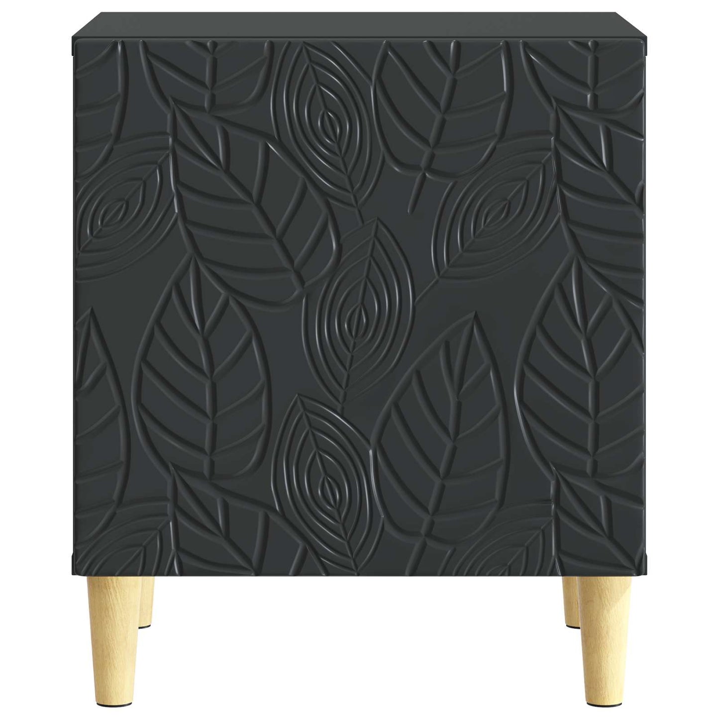 Nachtkastje Zwart 43 x 34,5 x 50 cm Bewerkt hout is nu te koop bij PeponiXL, paradijselijk wonen!