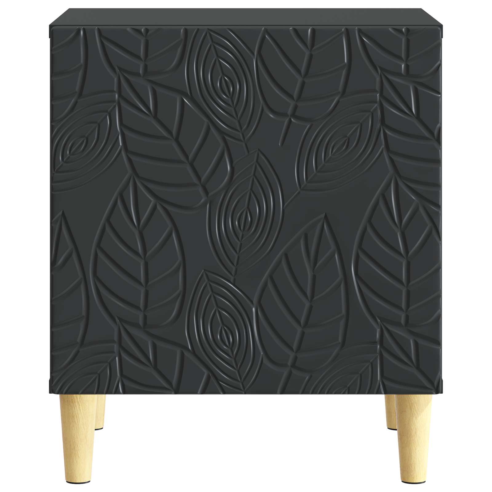 Nachtkastje Zwart 43 x 34,5 x 50 cm Bewerkt hout is nu te koop bij PeponiXL, paradijselijk wonen!