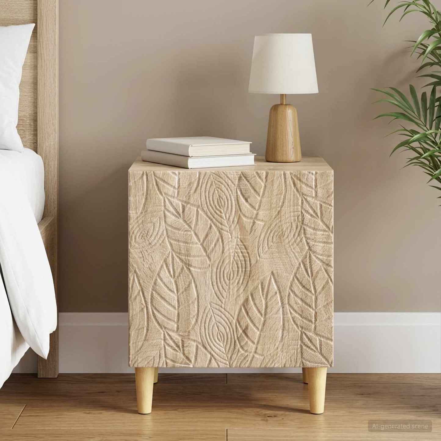 Nachtkastje Sonoma Eiken 43 x 34,5 x 50 cm Bewerkt hout is nu te koop bij PeponiXL, paradijselijk wonen!