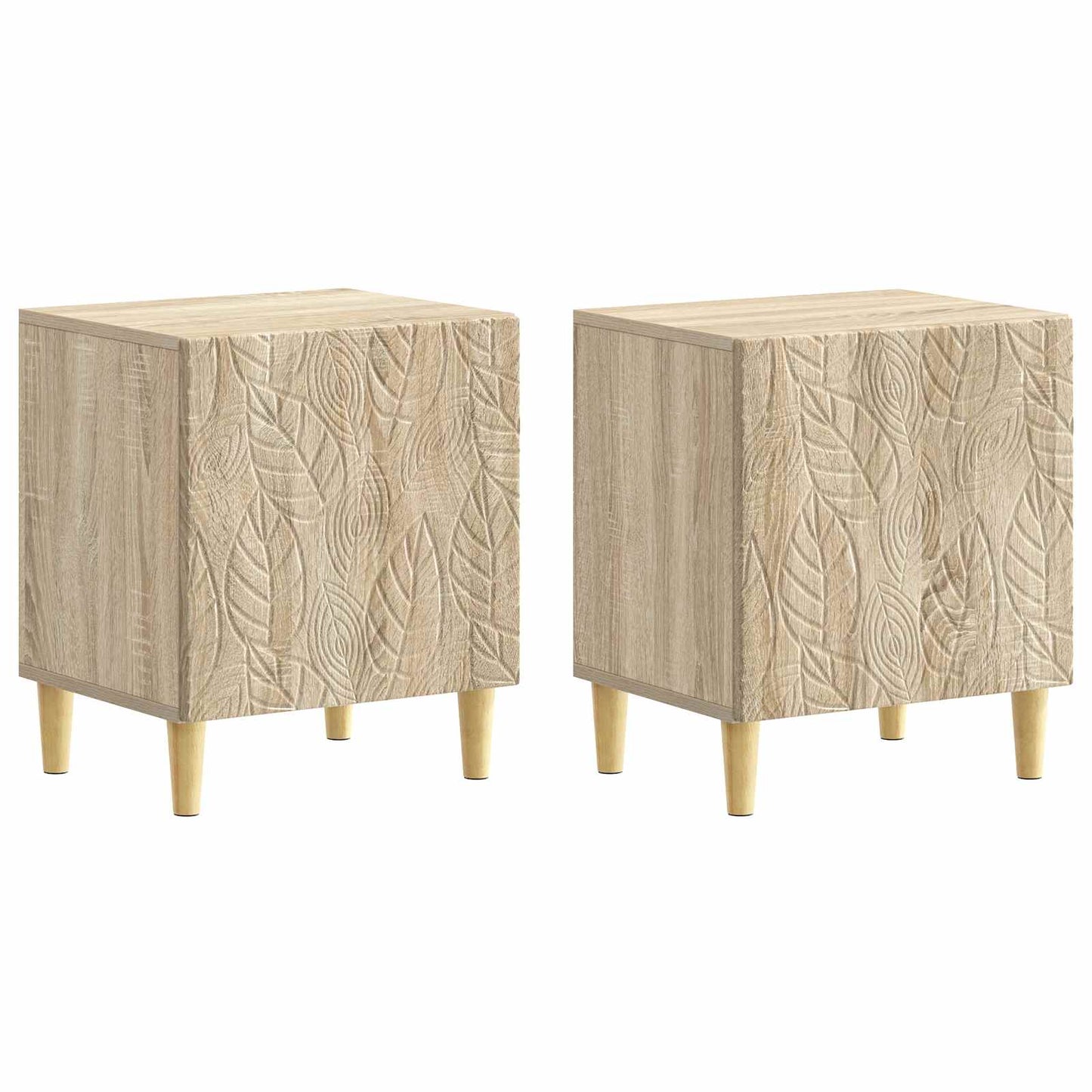 Nachtkastje 2 pcs Sonoma Eiken 43 x 34,5 x 50 cm Bewerkt hout is nu te koop bij PeponiXL, paradijselijk wonen!