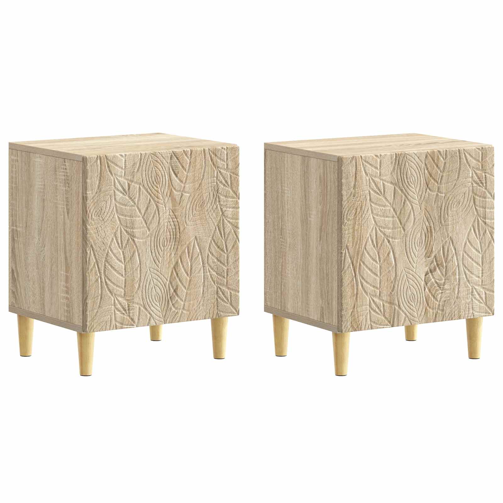 Nachtkastje 2 pcs Sonoma Eiken 43 x 34,5 x 50 cm Bewerkt hout is nu te koop bij PeponiXL, paradijselijk wonen!