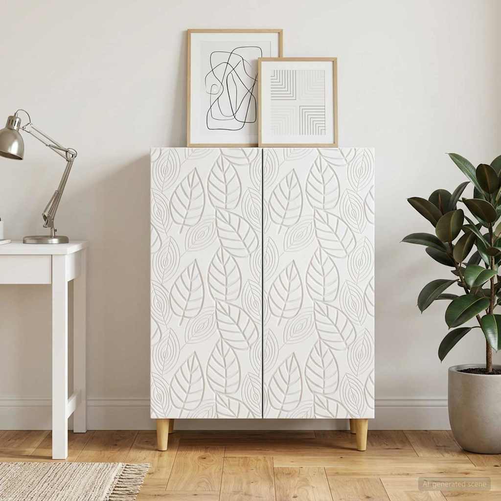 Dressoir Wit 66 x 34,5 x 90 cm Bewerkt hout is nu te koop bij PeponiXL, paradijselijk wonen!