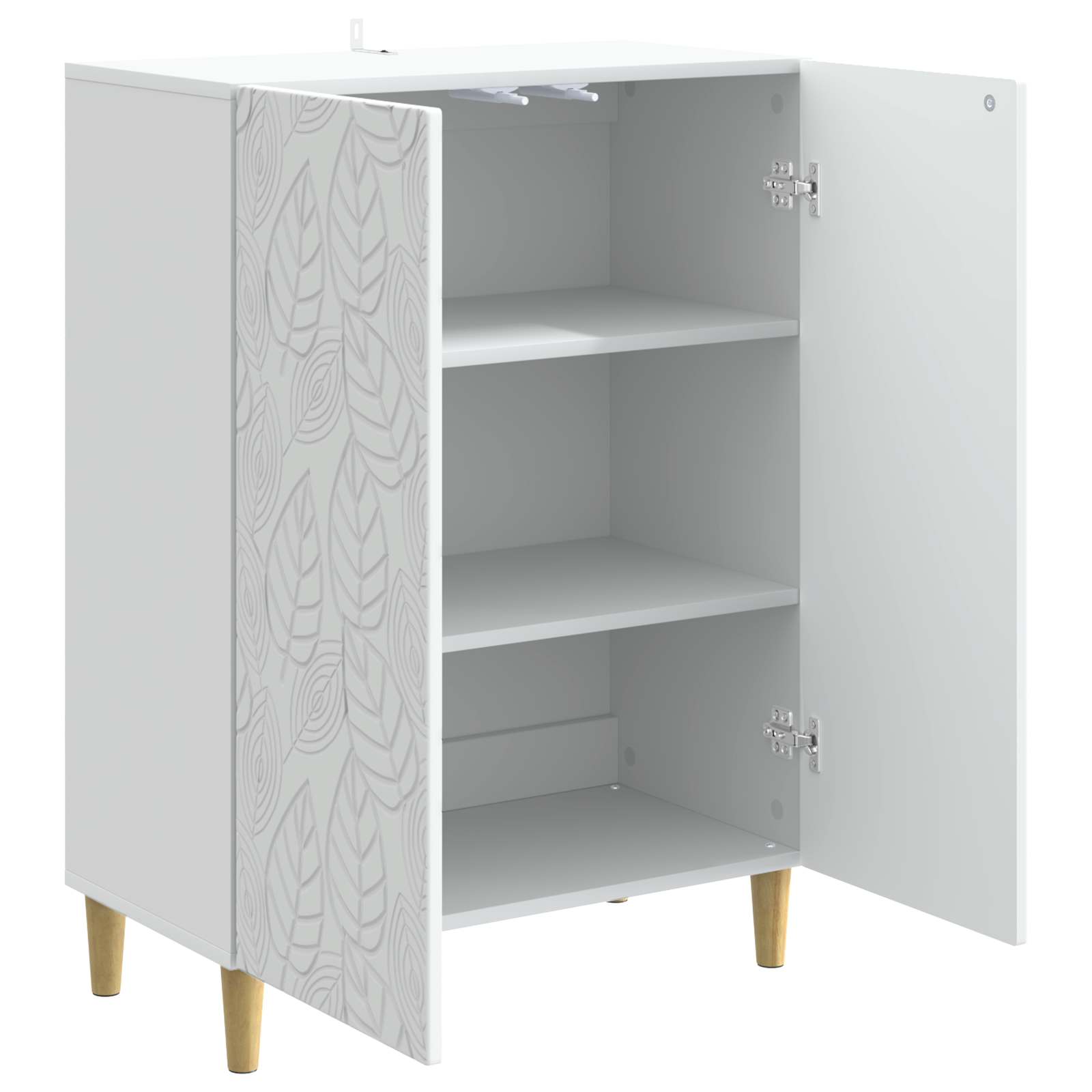 Dressoir Wit 66 x 34,5 x 90 cm Bewerkt hout is nu te koop bij PeponiXL, paradijselijk wonen!