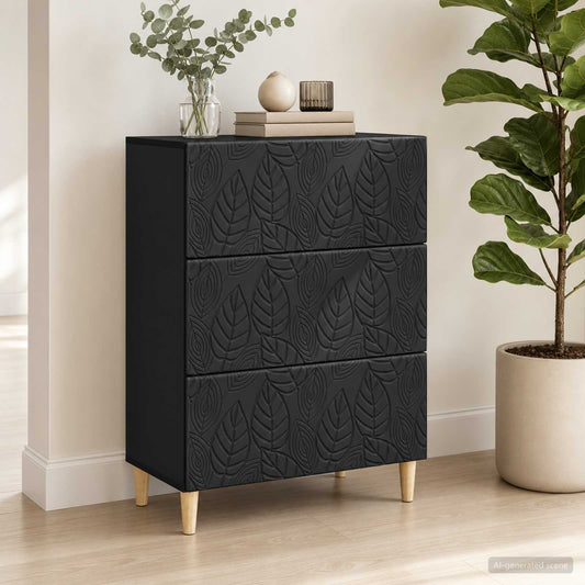 Ladenkast Zwart 66 x 34,5 x 90 cm Bewerkt hout is nu te koop bij PeponiXL, paradijselijk wonen!