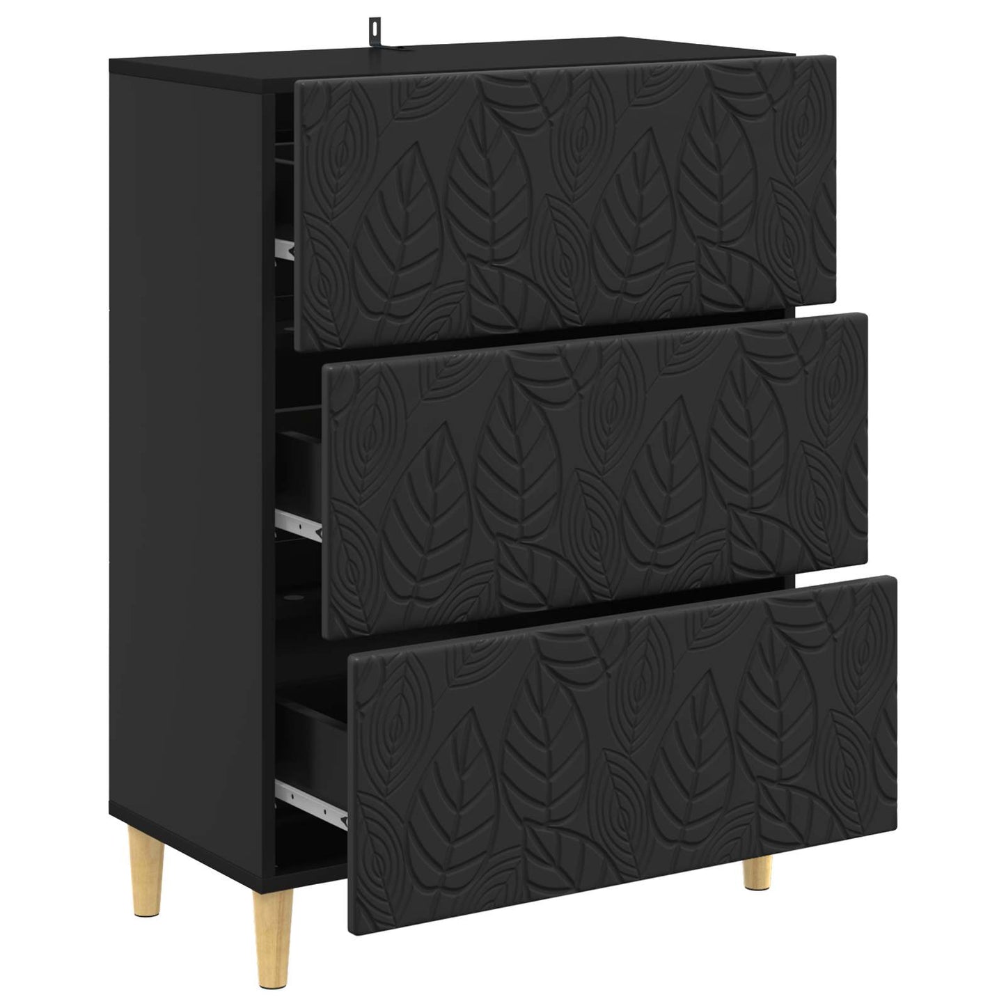 Ladenkast Zwart 66 x 34,5 x 90 cm Bewerkt hout is nu te koop bij PeponiXL, paradijselijk wonen!