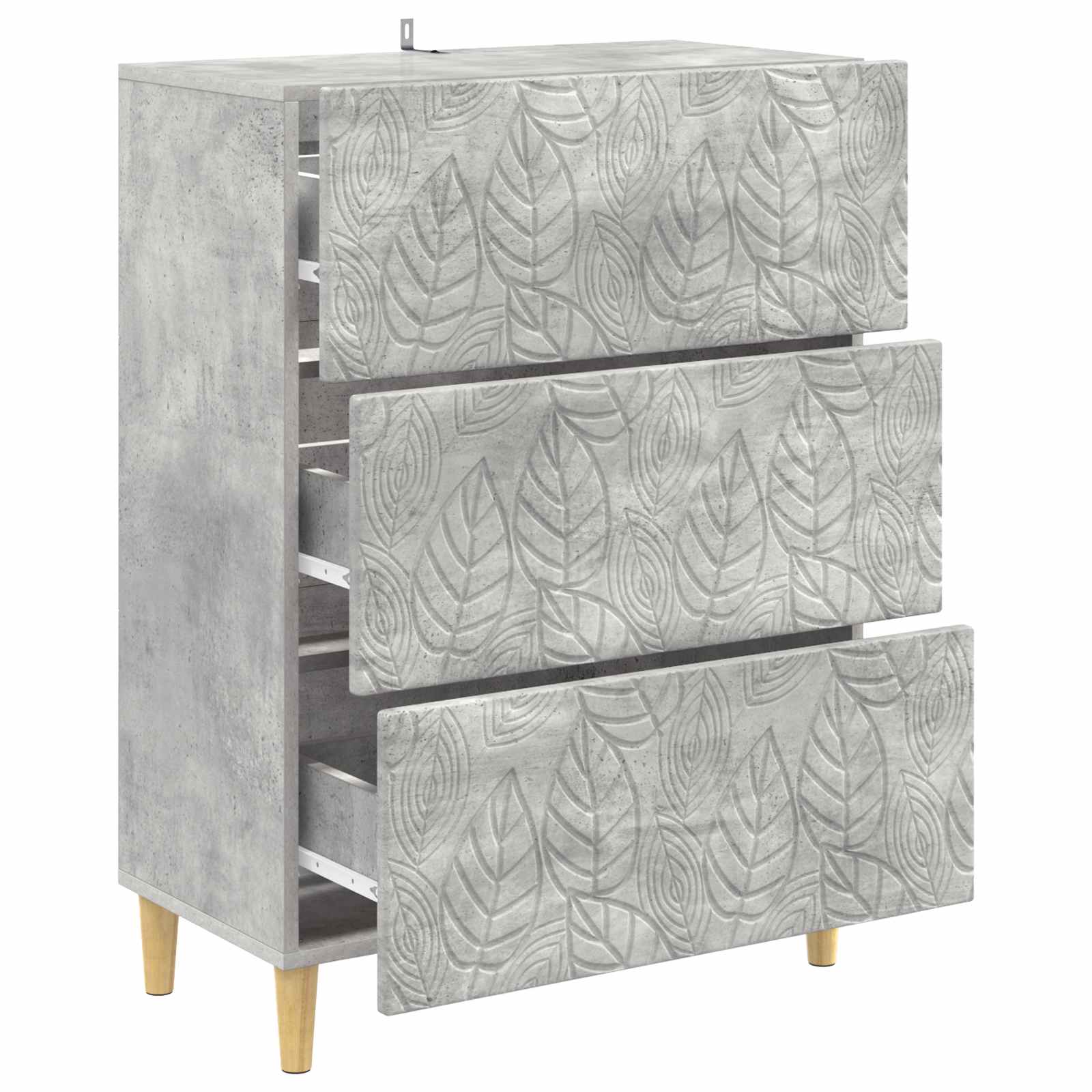 Ladenkast Betongrijs 66 x 34,5 x 90 cm Bewerkt hout is nu te koop bij PeponiXL, paradijselijk wonen!