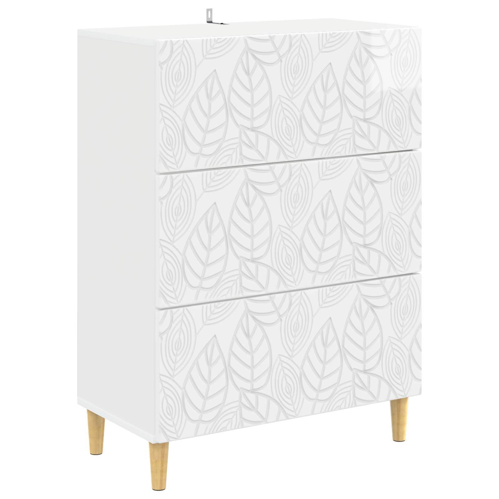Ladenkast Hoogglans Wit 66 x 34,5 x 90 cm Bewerkt hout is nu te koop bij PeponiXL, paradijselijk wonen!