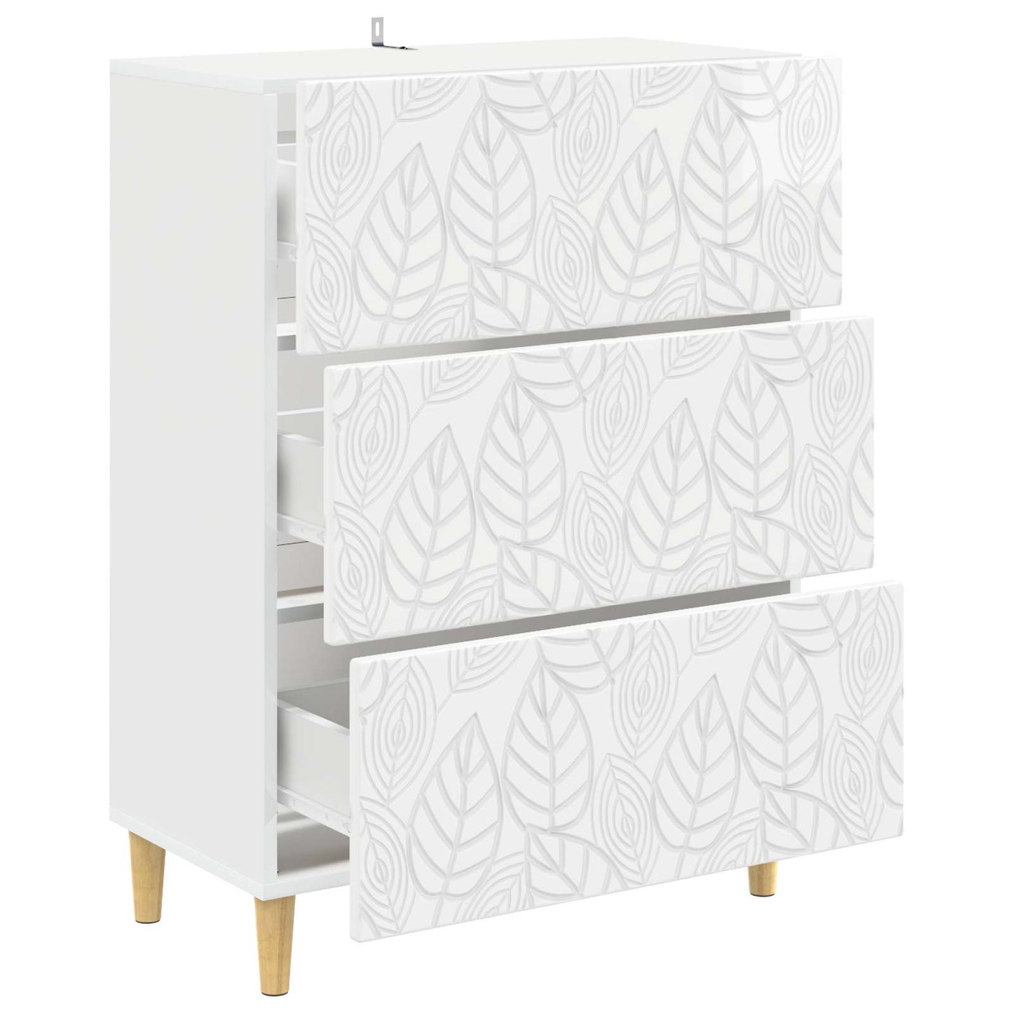 Ladenkast Hoogglans Wit 66 x 34,5 x 90 cm Bewerkt hout is nu te koop bij PeponiXL, paradijselijk wonen!