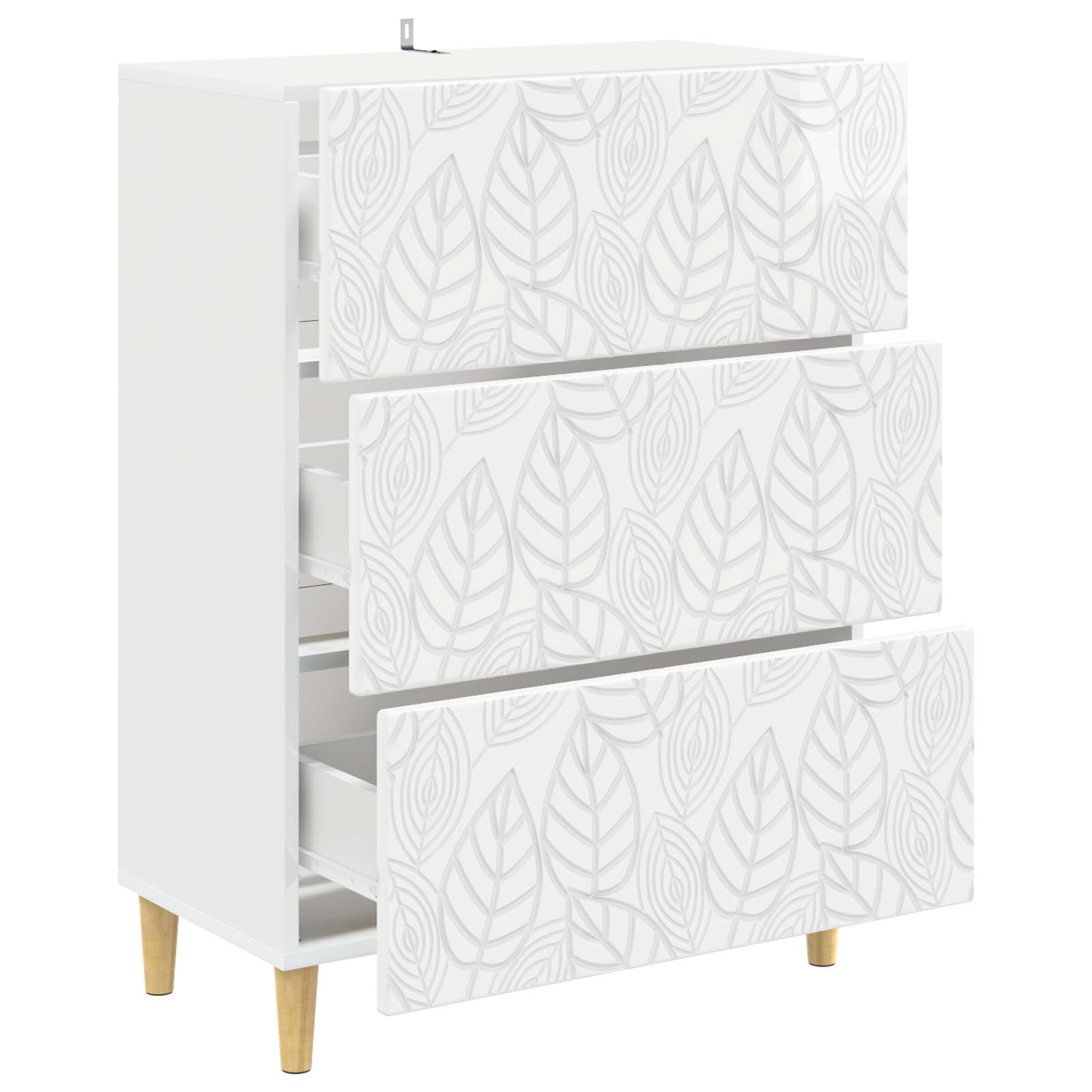Ladenkast Hoogglans Wit 66 x 34,5 x 90 cm Bewerkt hout is nu te koop bij PeponiXL, paradijselijk wonen!