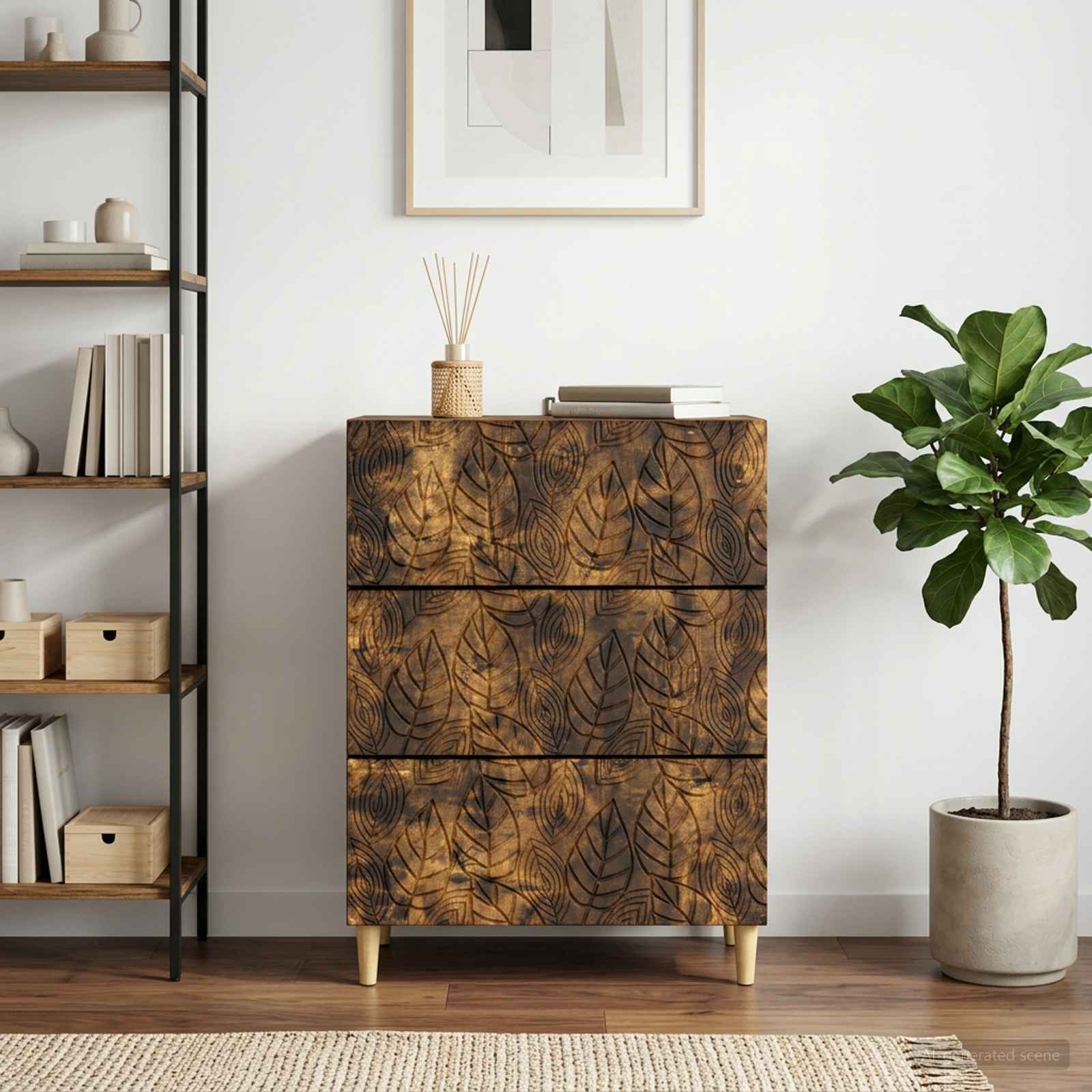 Ladenkast Gerookt eiken 66 x 34,5 x 90 cm Bewerkt hout is nu te koop bij PeponiXL, paradijselijk wonen!