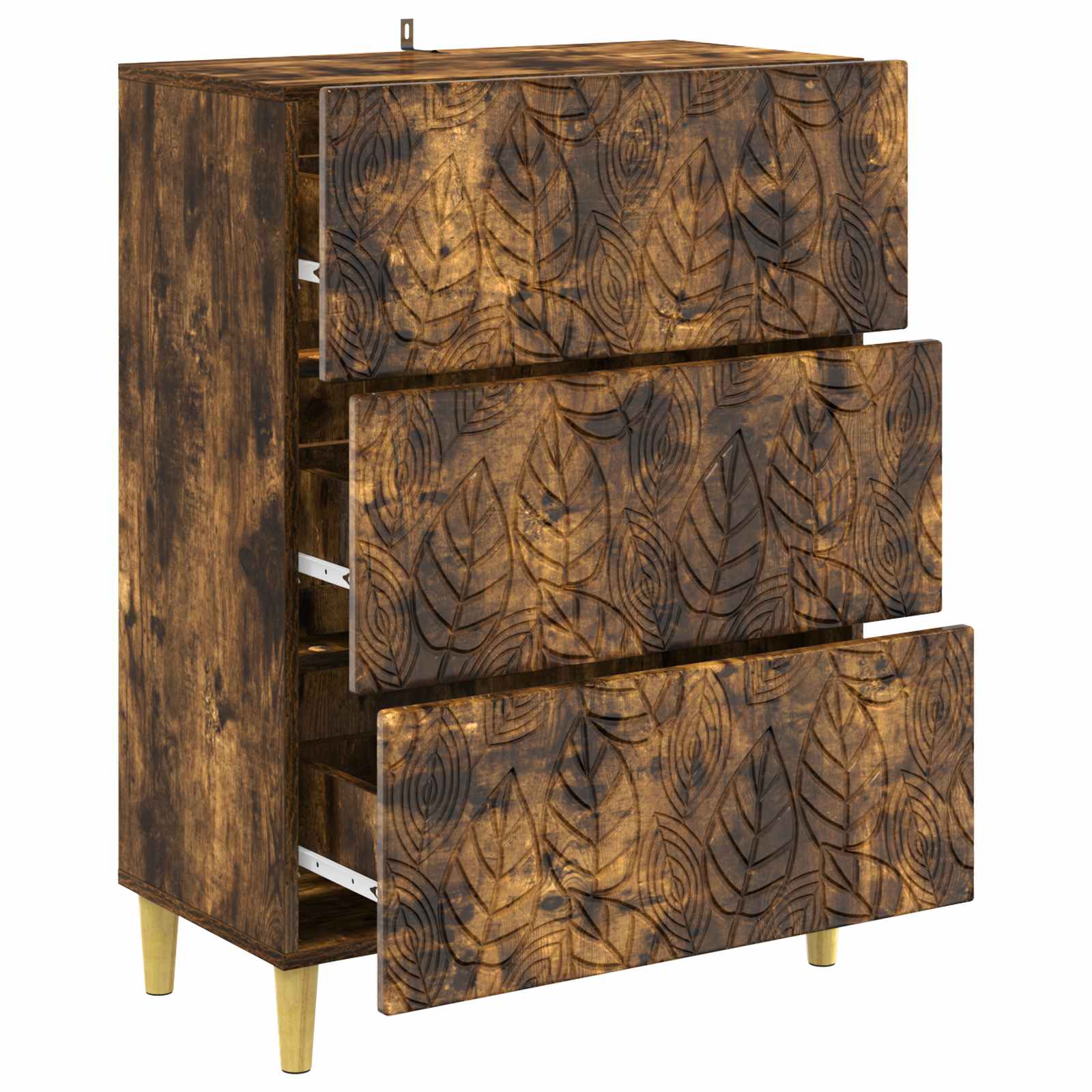 Ladenkast Gerookt eiken 66 x 34,5 x 90 cm Bewerkt hout is nu te koop bij PeponiXL, paradijselijk wonen!