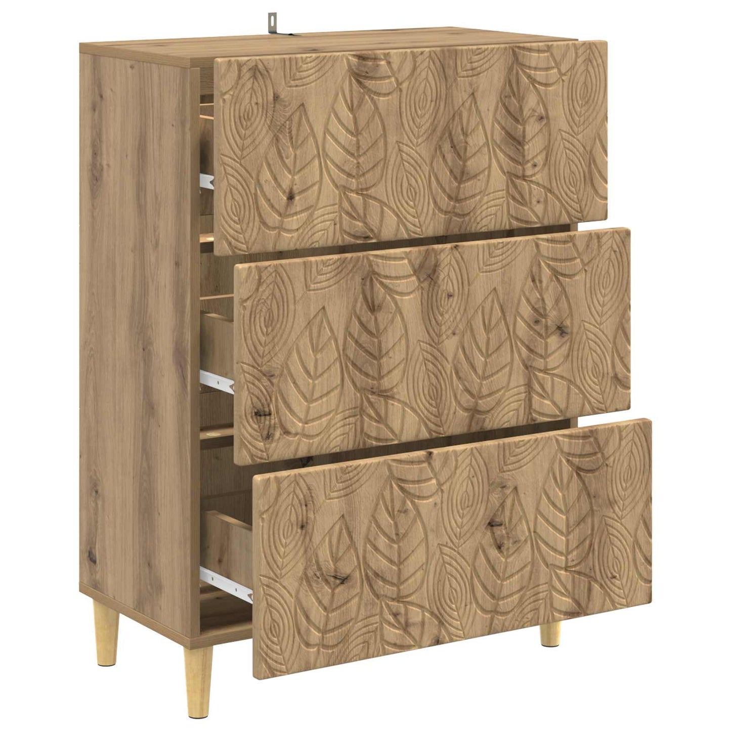 Ladenkast Artisanaal eiken 66 x 34,5 x 90 cm Bewerkt hout is nu te koop bij PeponiXL, paradijselijk wonen!