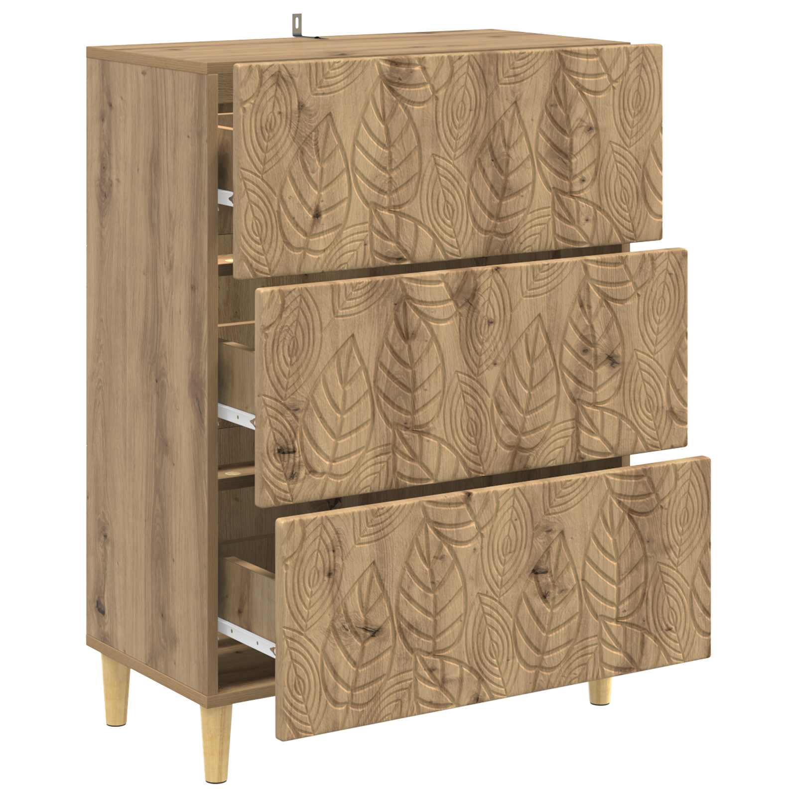Ladenkast Artisanaal eiken 66 x 34,5 x 90 cm Bewerkt hout is nu te koop bij PeponiXL, paradijselijk wonen!