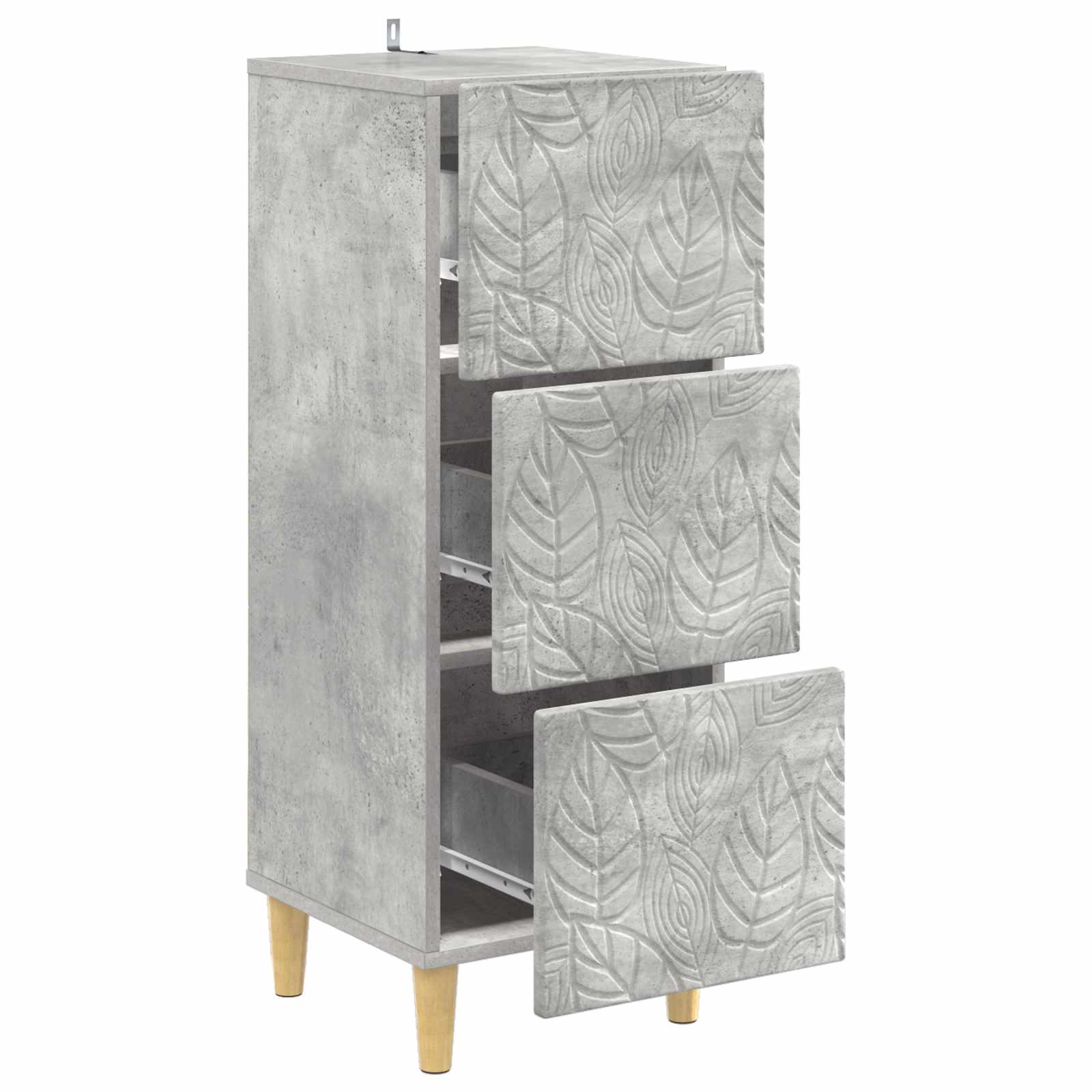 Ladenkast Betongrijs 33 x 34,5 x 90 cm Bewerkt hout is nu te koop bij PeponiXL, paradijselijk wonen!