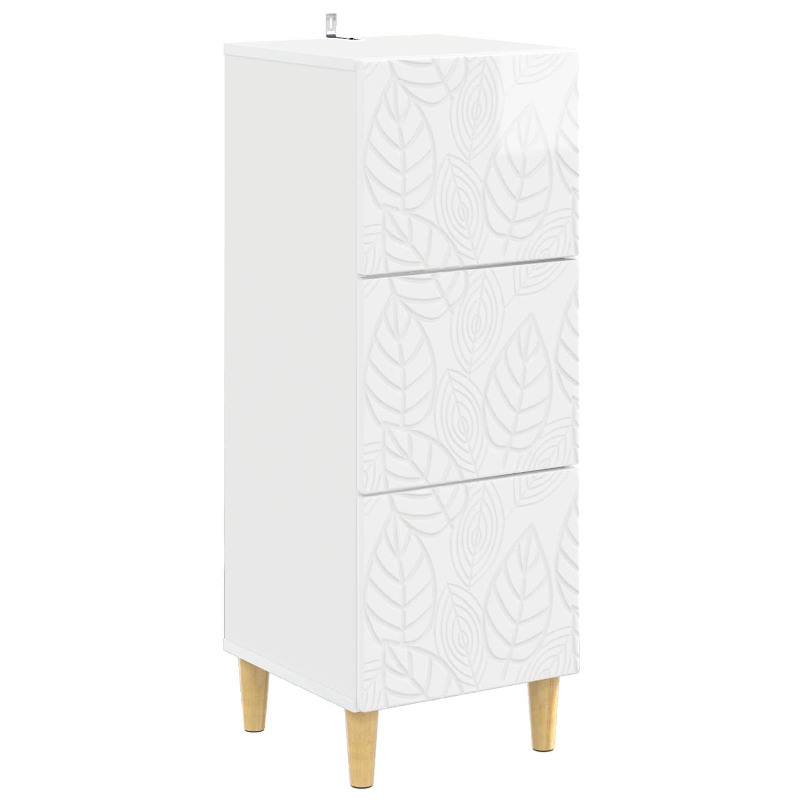 Ladenkast Hoogglans Wit 33 x 34,5 x 90 cm Bewerkt hout is nu te koop bij PeponiXL, paradijselijk wonen!