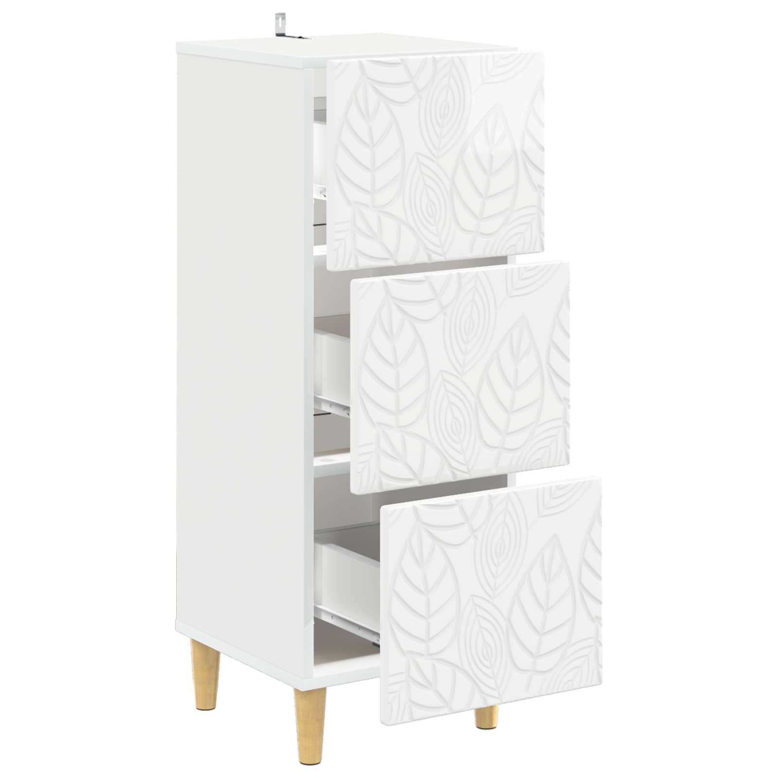Ladenkast Hoogglans Wit 33 x 34,5 x 90 cm Bewerkt hout is nu te koop bij PeponiXL, paradijselijk wonen!