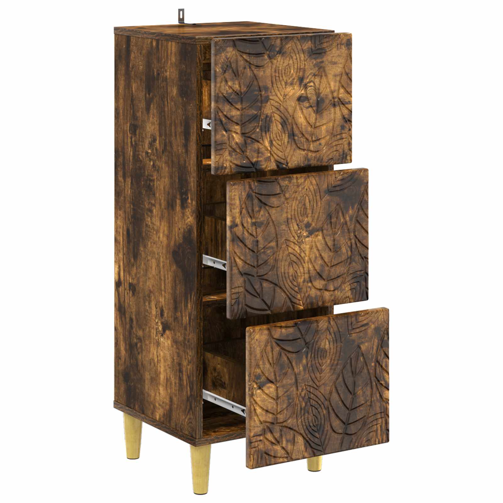 Ladenkast Gerookt eiken 33 x 34,5 x 90 cm Bewerkt hout is nu te koop bij PeponiXL, paradijselijk wonen!