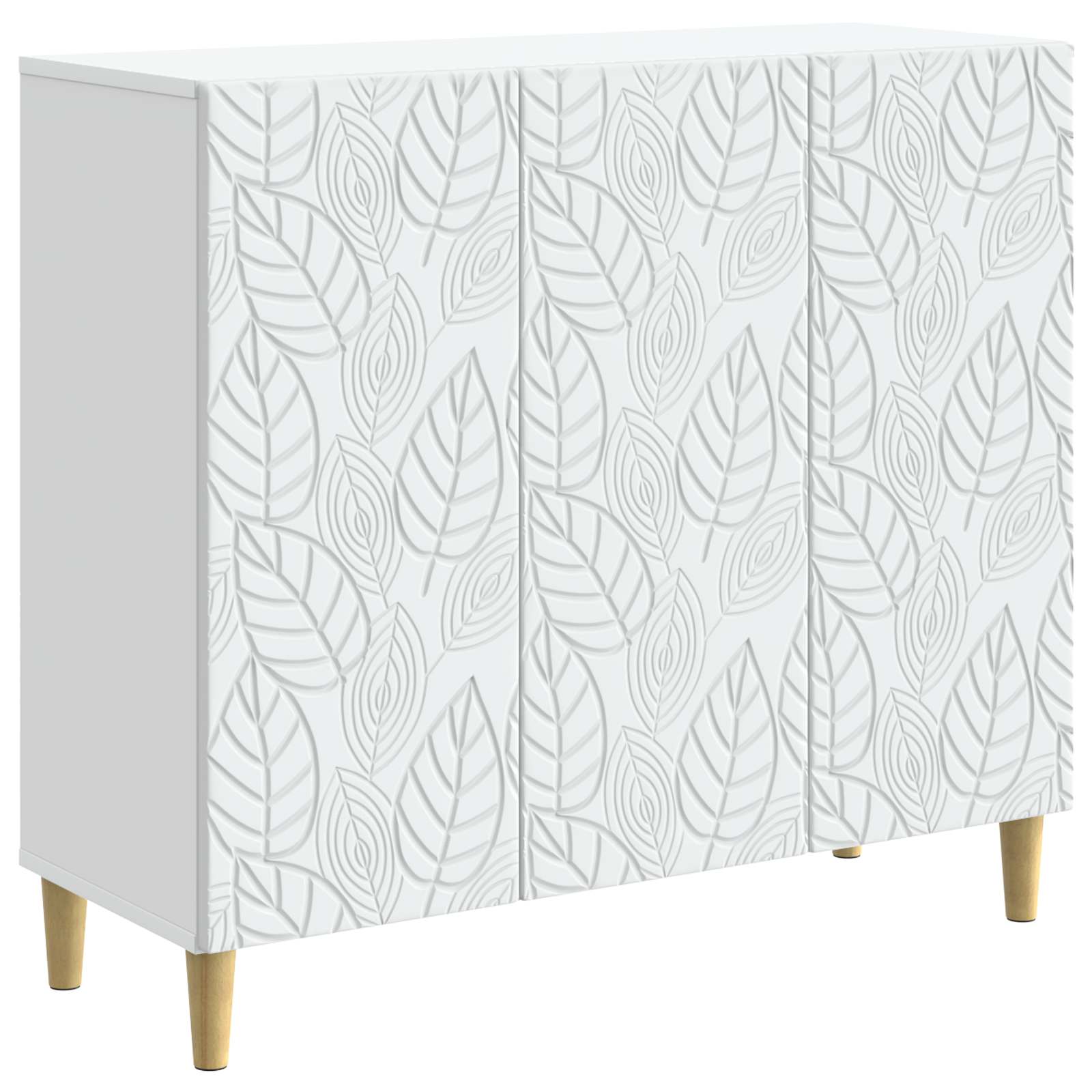 Dressoir Wit 89 x 34,5 x 80 cm Bewerkt hout is nu te koop bij PeponiXL, paradijselijk wonen!