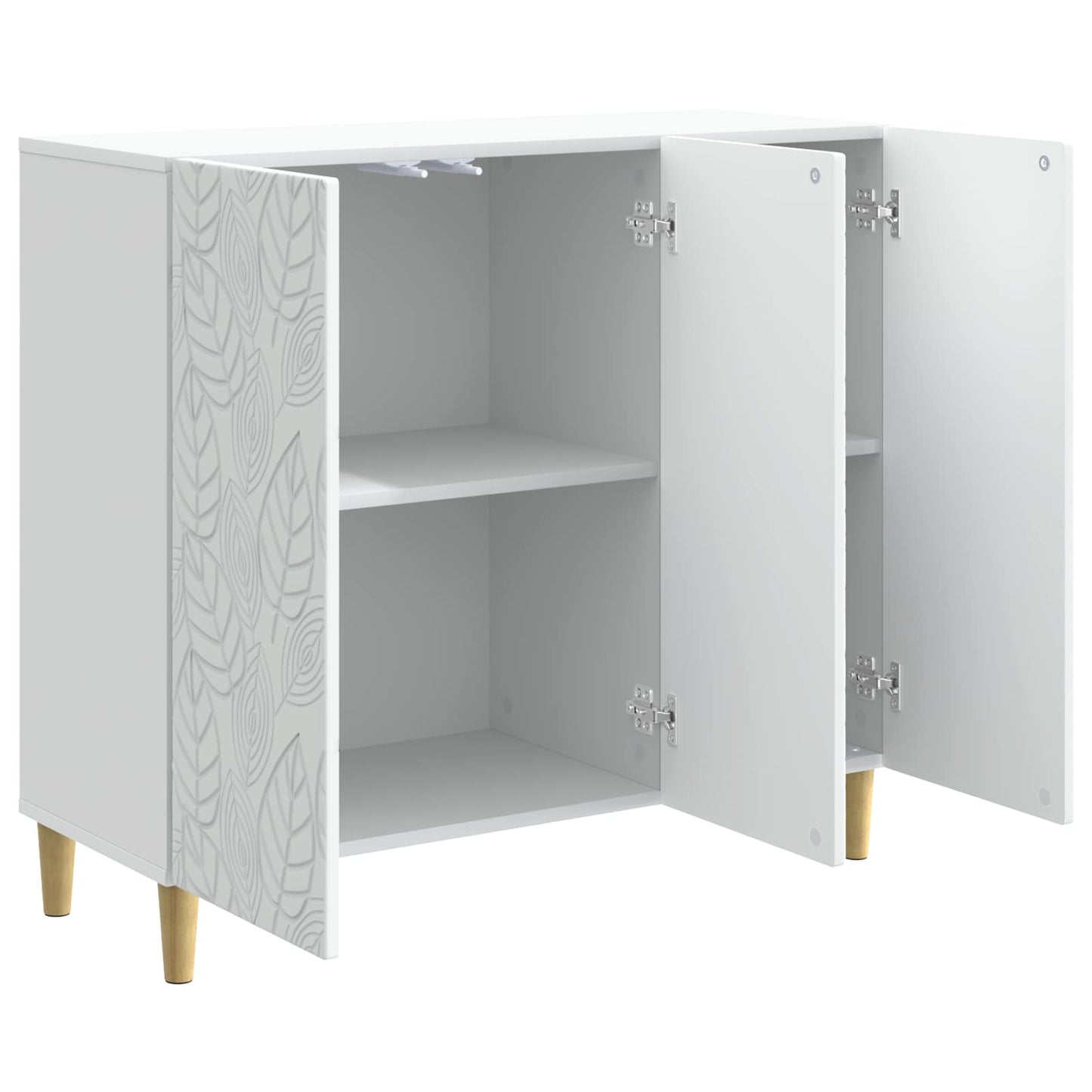 Dressoir Wit 89 x 34,5 x 80 cm Bewerkt hout is nu te koop bij PeponiXL, paradijselijk wonen!
