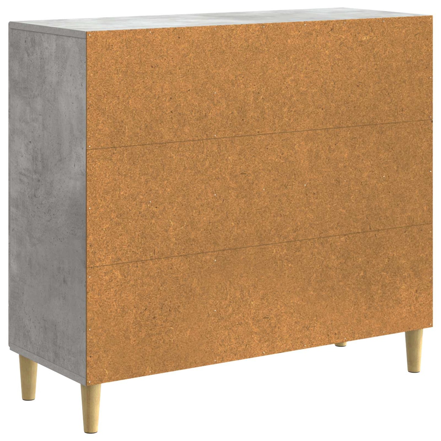 Dressoir Betongrijs 89 x 34,5 x 80 cm Bewerkt hout is nu te koop bij PeponiXL, paradijselijk wonen!