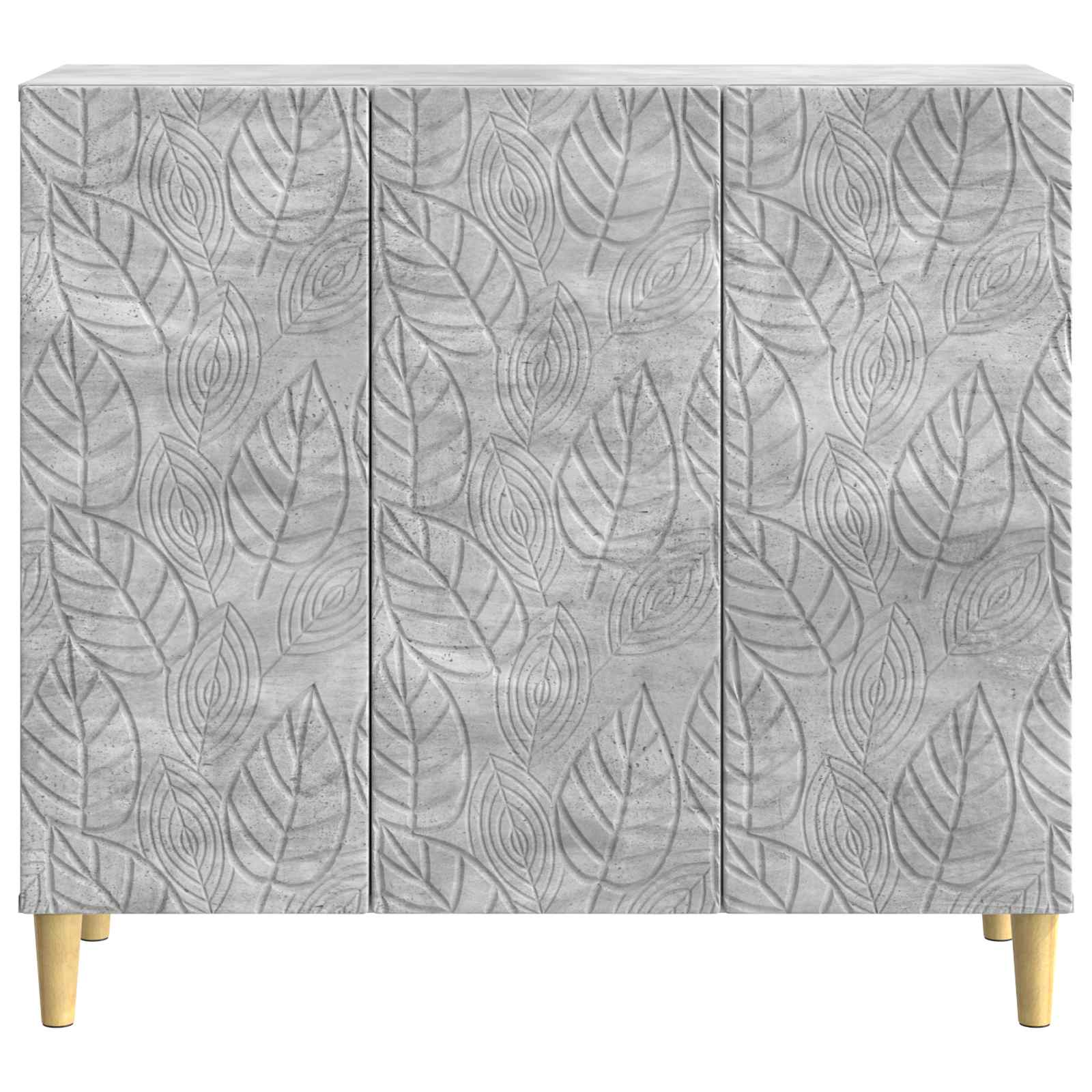 Dressoir Betongrijs 89 x 34,5 x 80 cm Bewerkt hout is nu te koop bij PeponiXL, paradijselijk wonen!