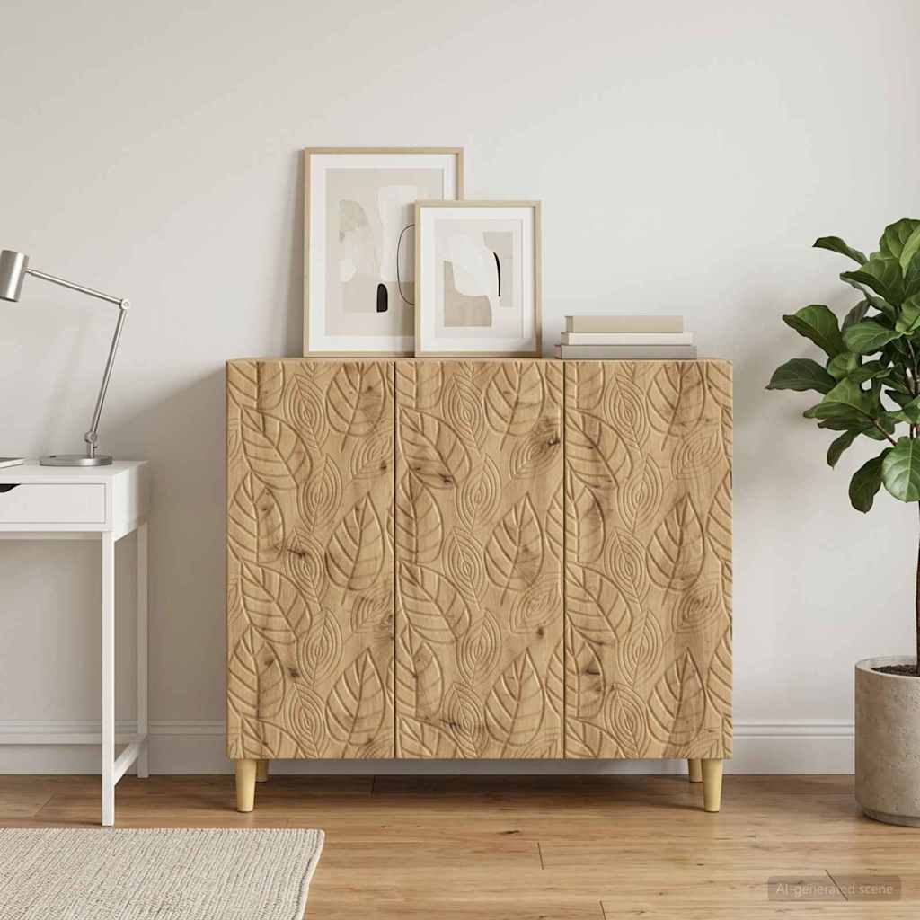 Dressoir Artisanaal eiken 89 x 34,5 x 80 cm Bewerkt hout is nu te koop bij PeponiXL, paradijselijk wonen!