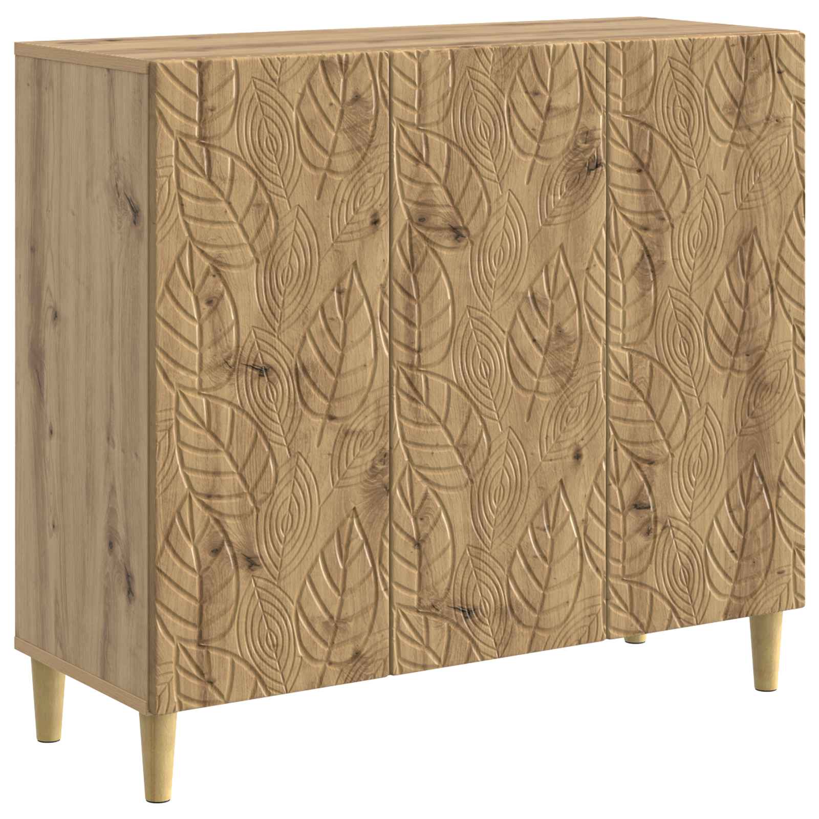 Dressoir Artisanaal eiken 89 x 34,5 x 80 cm Bewerkt hout is nu te koop bij PeponiXL, paradijselijk wonen!