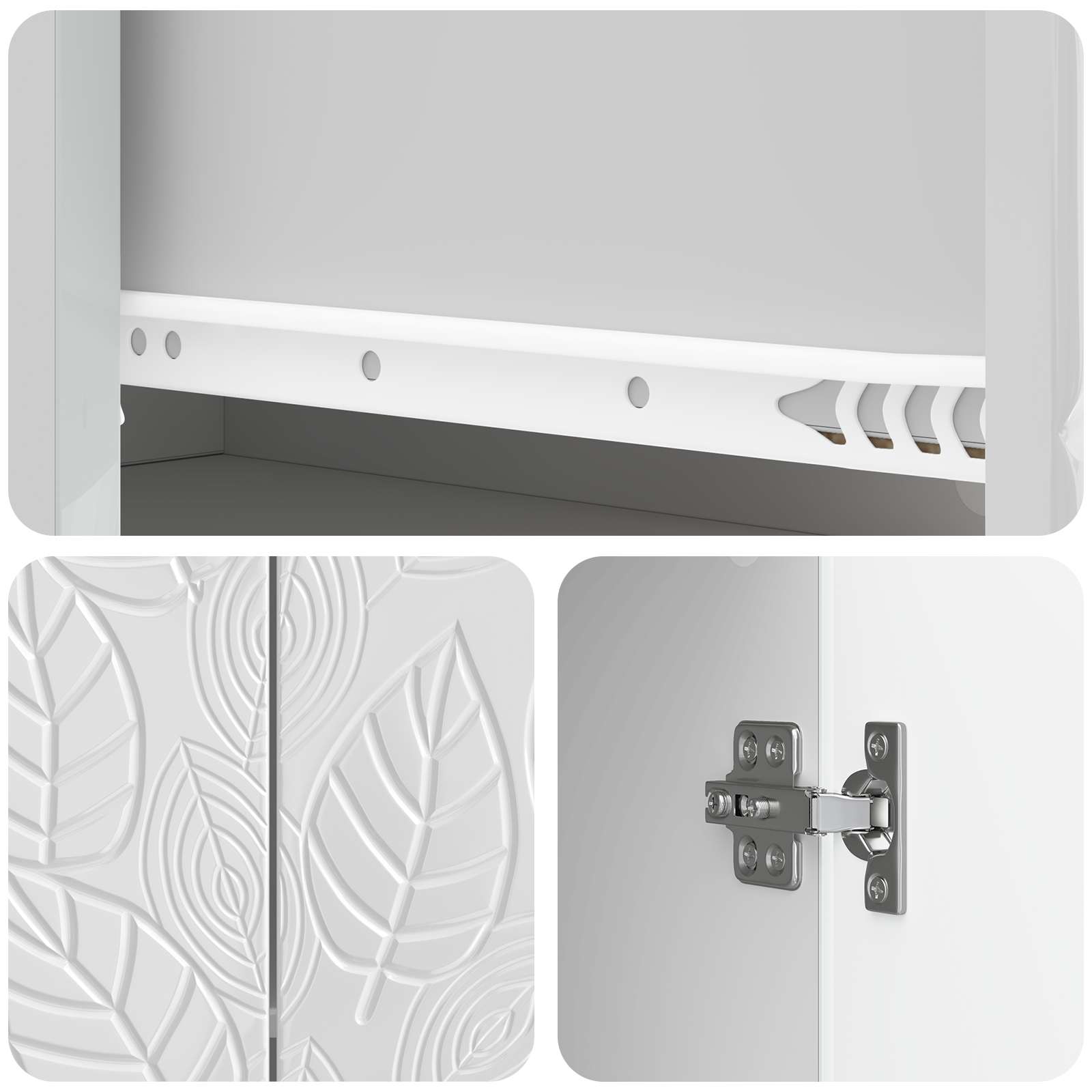 Dressoir Hoogglans Wit 89 x 34,5 x 60 cm Bewerkt hout is nu te koop bij PeponiXL, paradijselijk wonen!