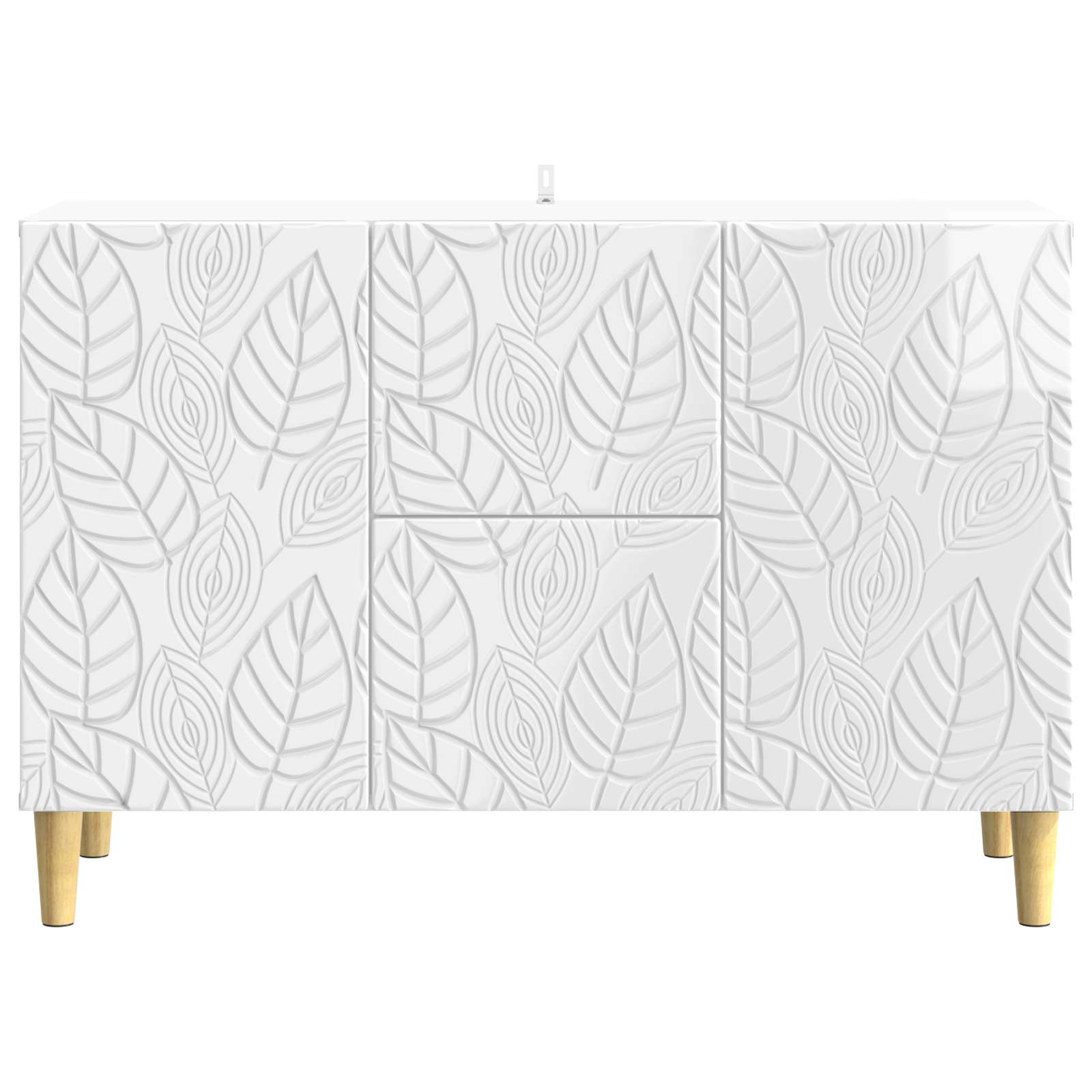 Dressoir Hoogglans Wit 89 x 34,5 x 60 cm Bewerkt hout is nu te koop bij PeponiXL, paradijselijk wonen!